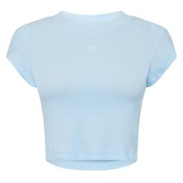 Calvin Klein Jeans Mono Rib Cropped T Shirt