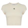 Calvin Klein Mono Rib Cropped T Shirt