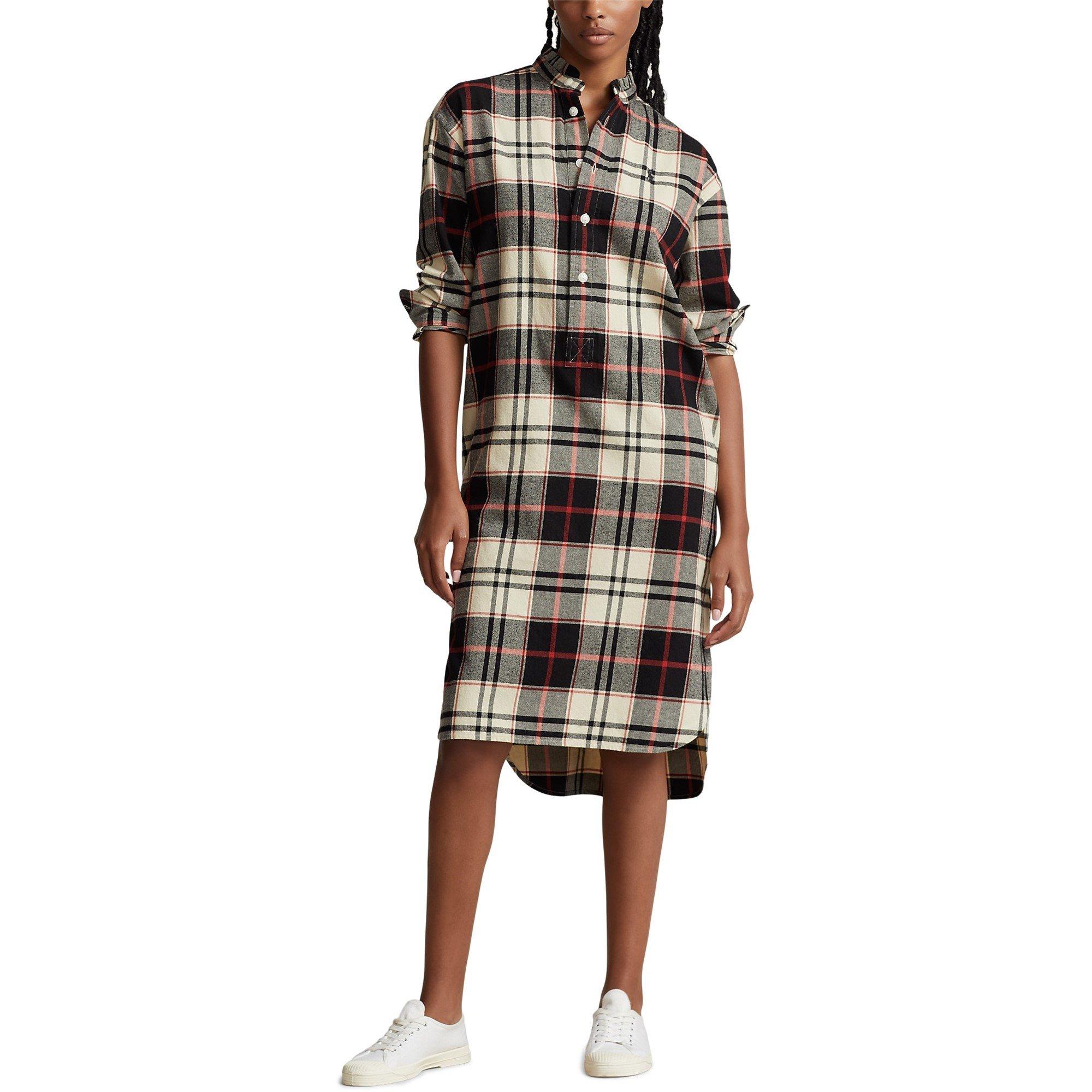 Plaid button down dress on sale