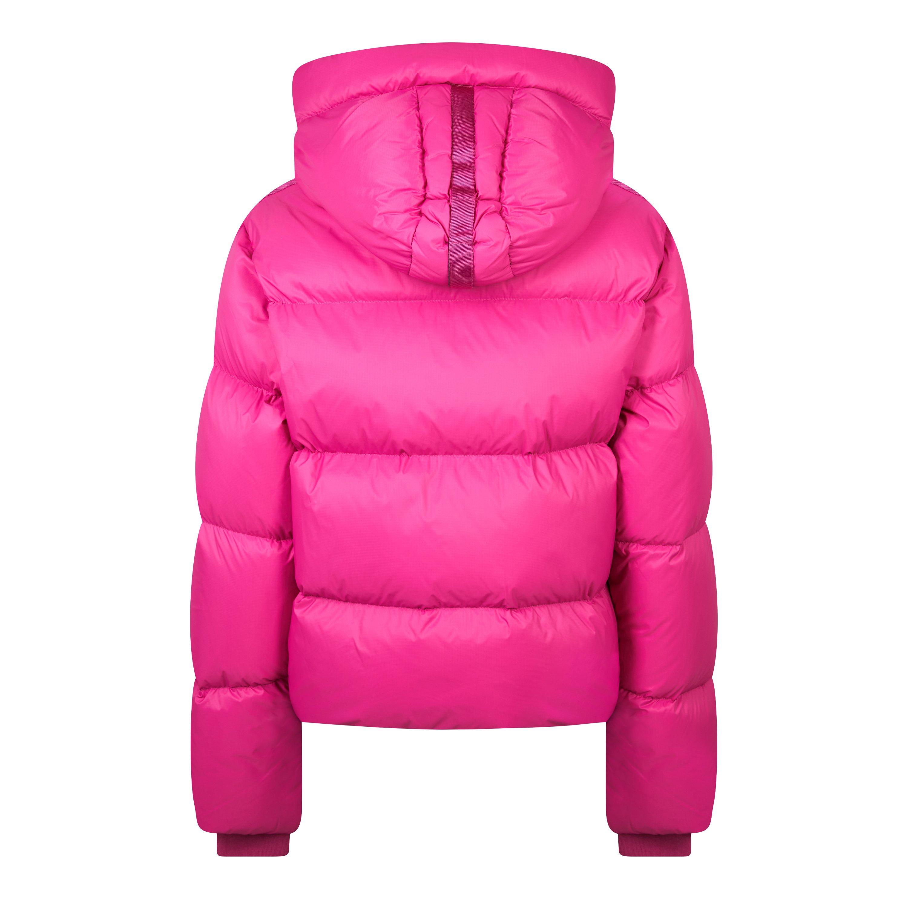 Fuschia 0506 - Parajumpers - Kids' Anya Duck Down Hooded Short Puffer Jacket - 2