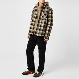 Off White Check Flannel Overshirt