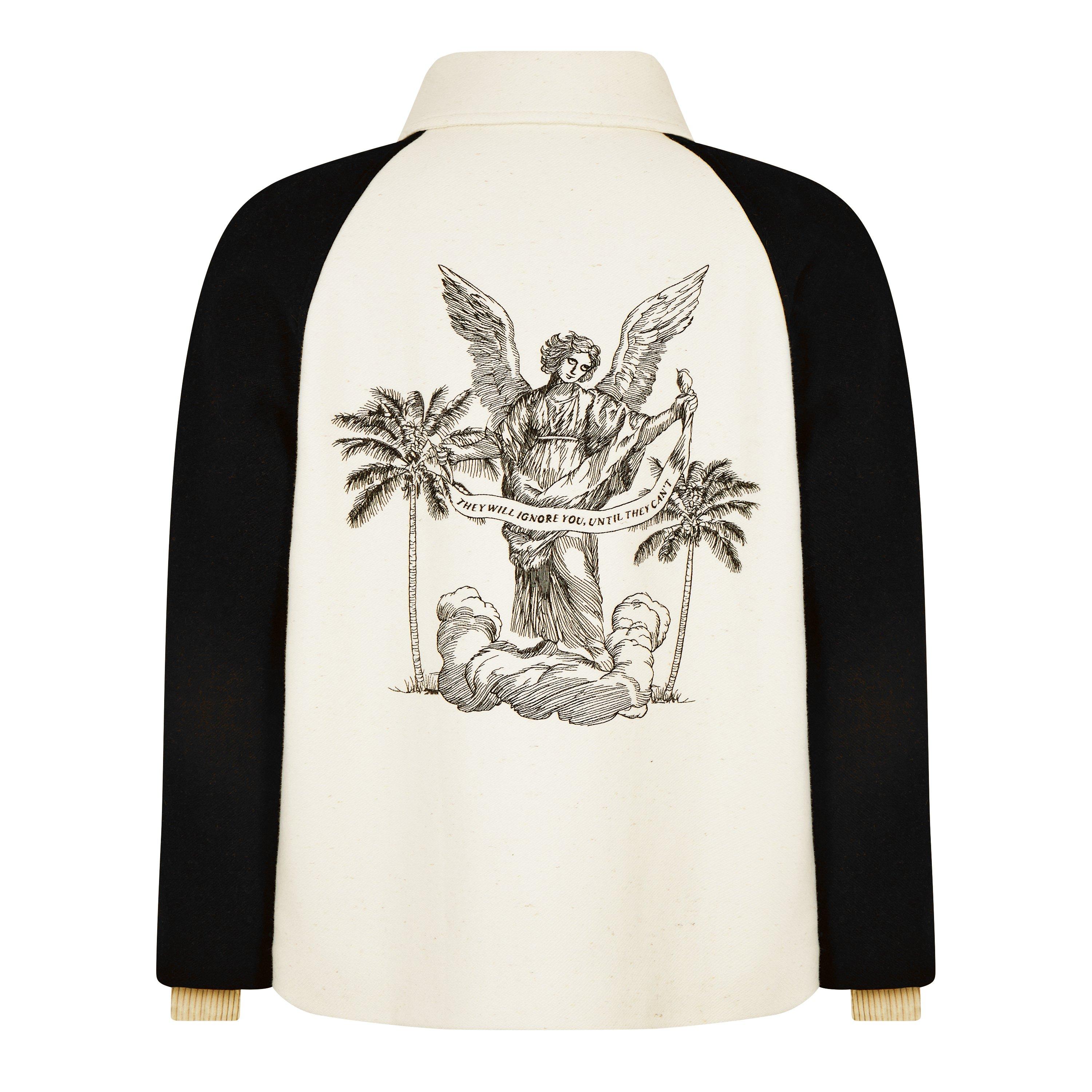 Butter - Palm Angels - Men's University Bomber Virgin Wool Long Sleeve Jacket - 2