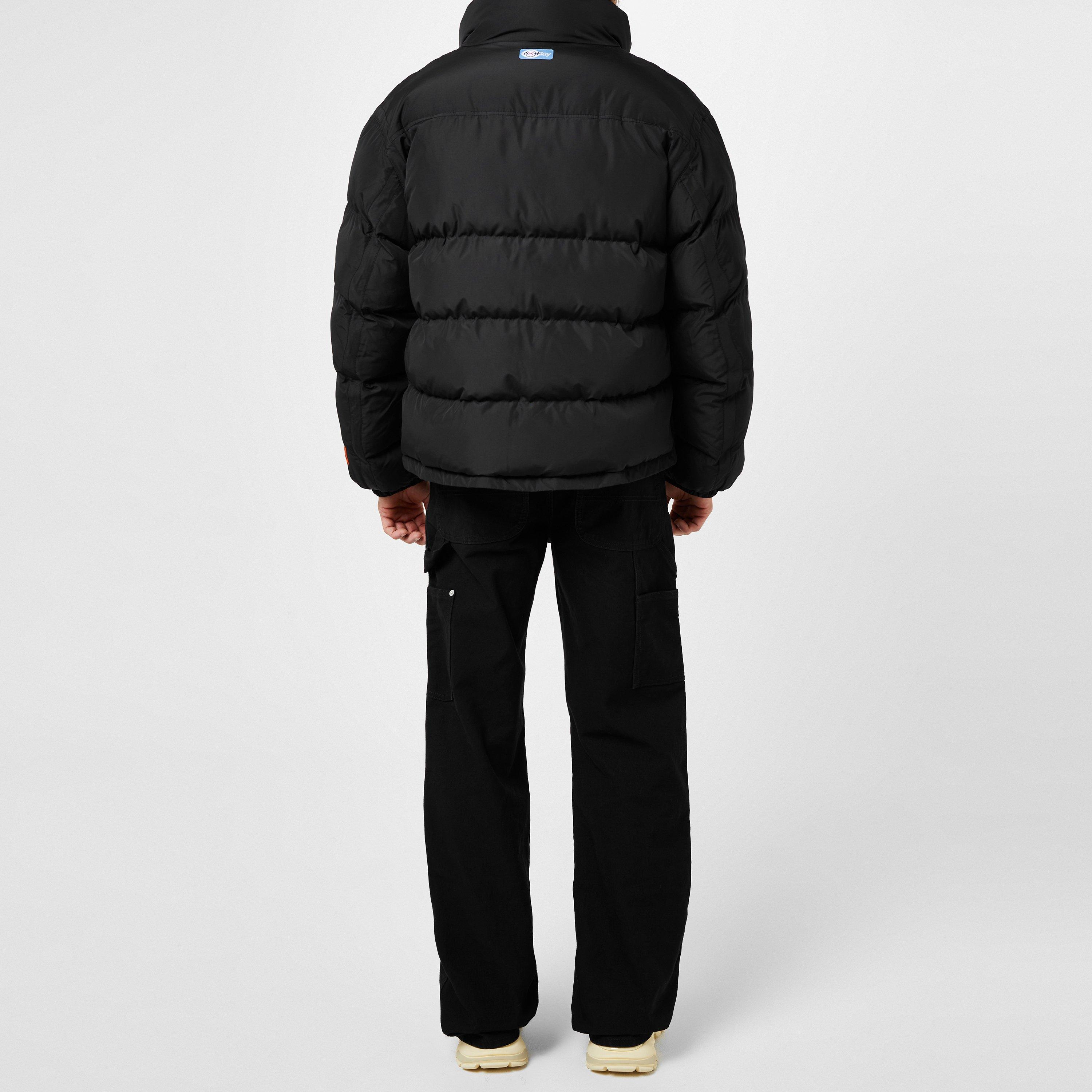 Black - Heron Preston - Men's Ex-Ray Recycled Stand Collar Short Puffer Jacket - 4