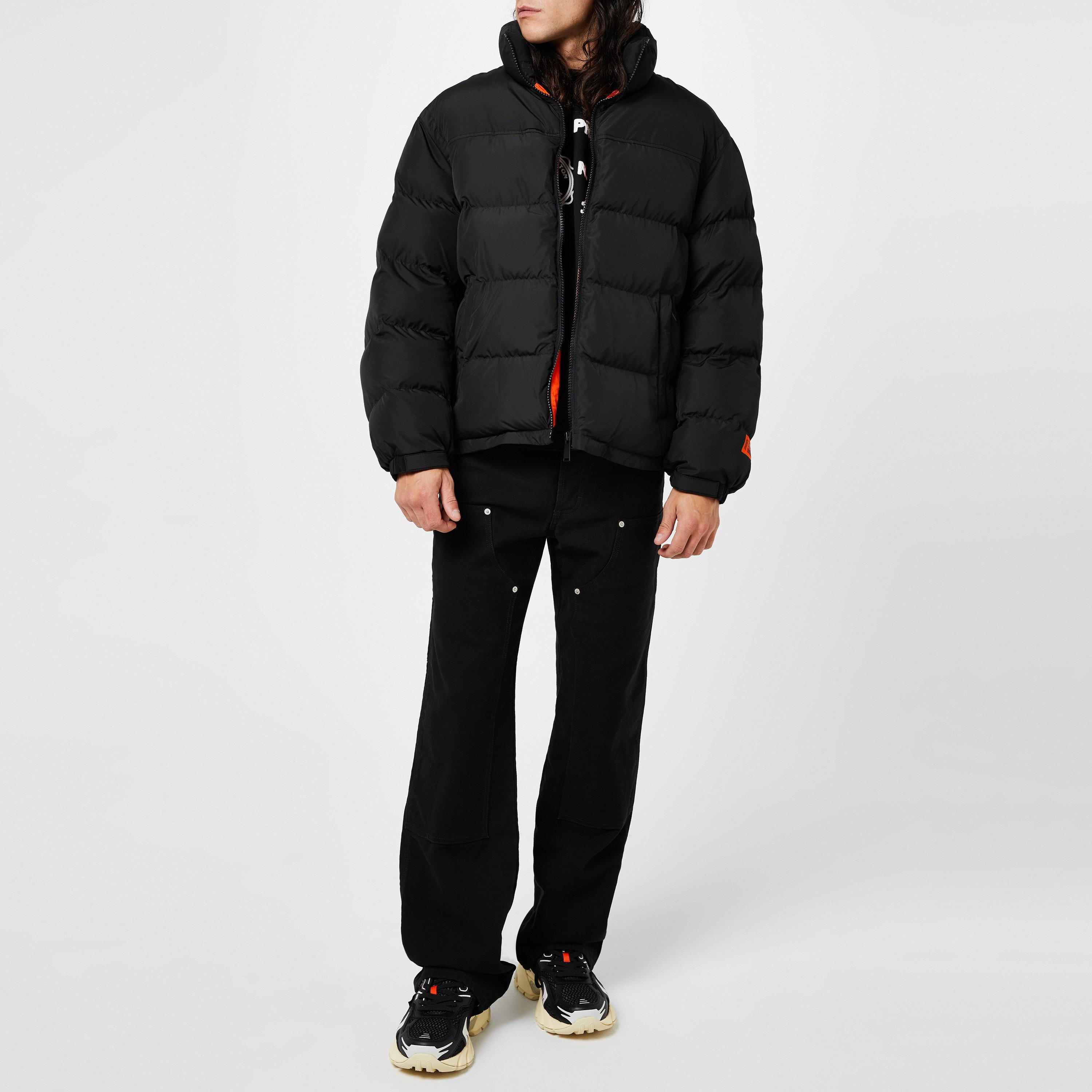 Black - Heron Preston - Men's Ex-Ray Recycled Stand Collar Short Puffer Jacket - 5