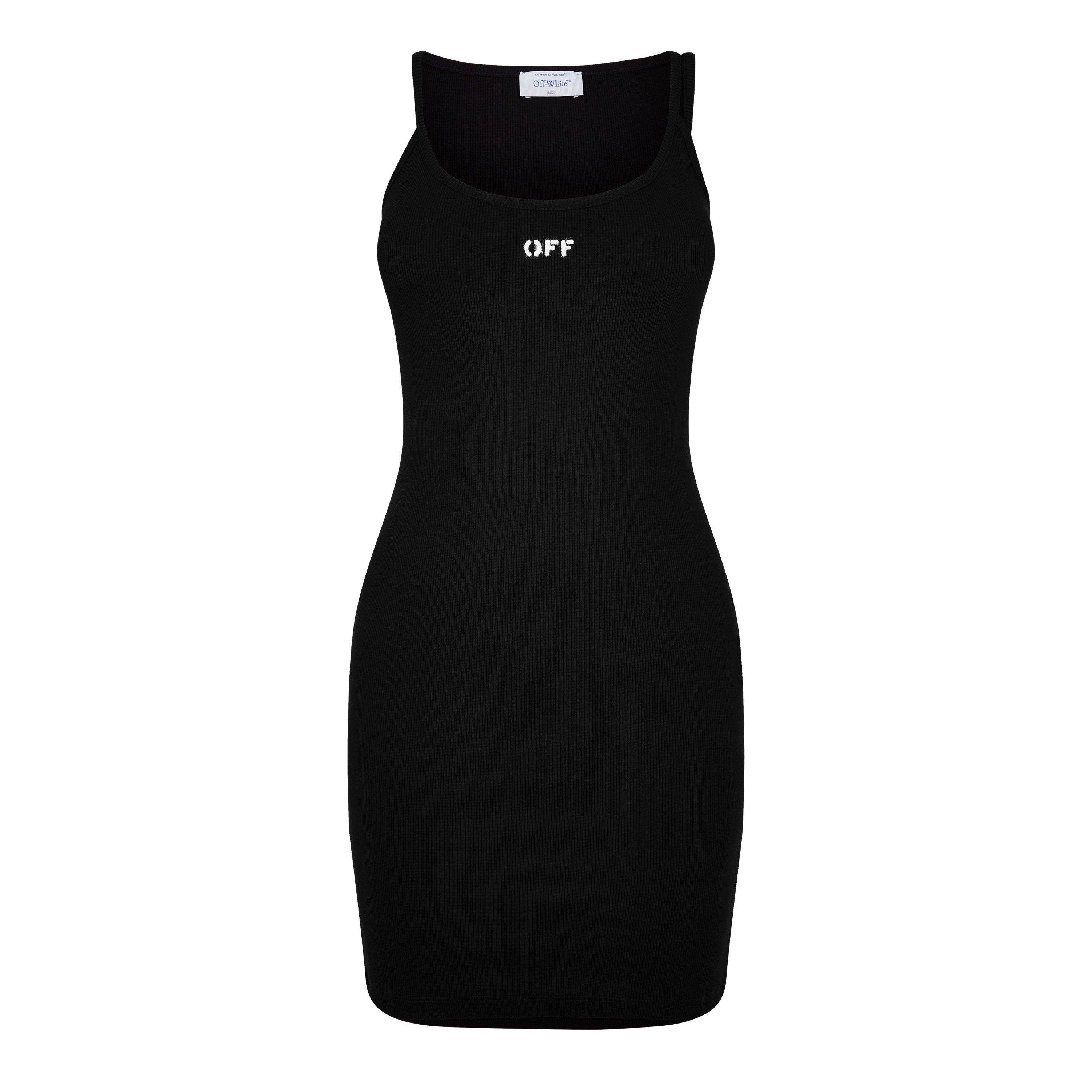 Black 1001 - Off White - Women's Stamp Mini Dress - 5