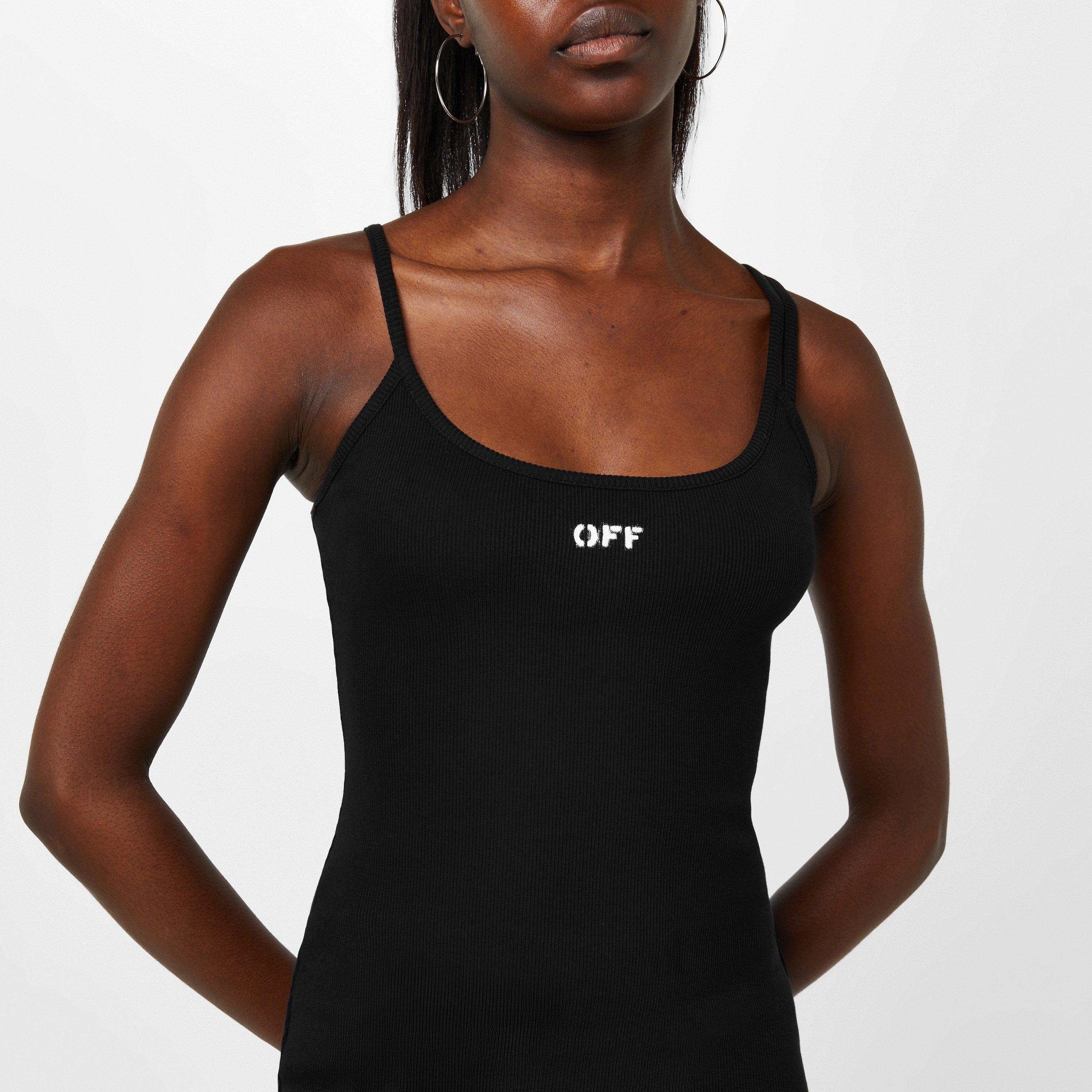 Black 1001 - Off White - Women's Stamp Mini Dress - 3