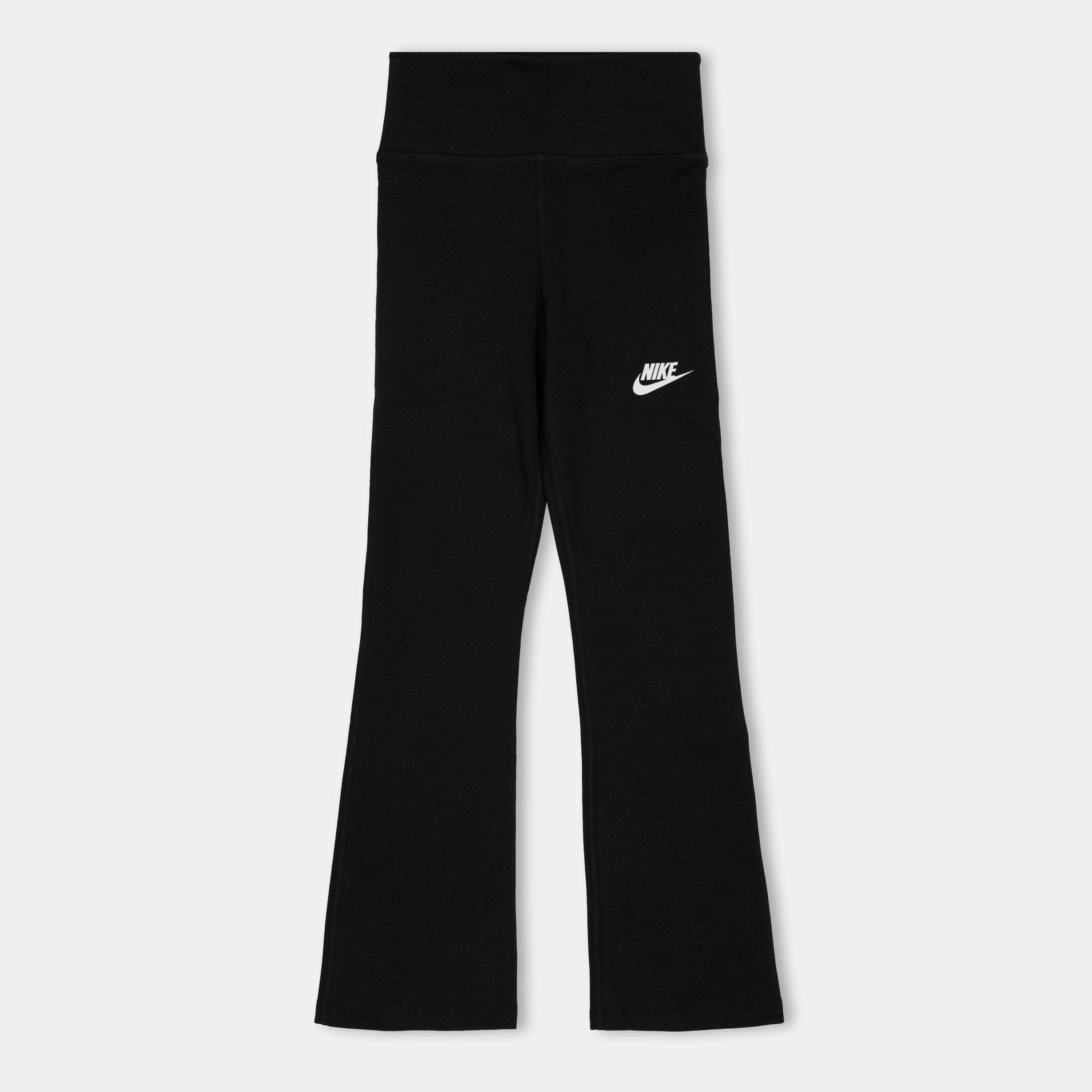 Black/White - Nike - Sportswear Favorites Big Kids' (Girls') Flared Leggings - 1