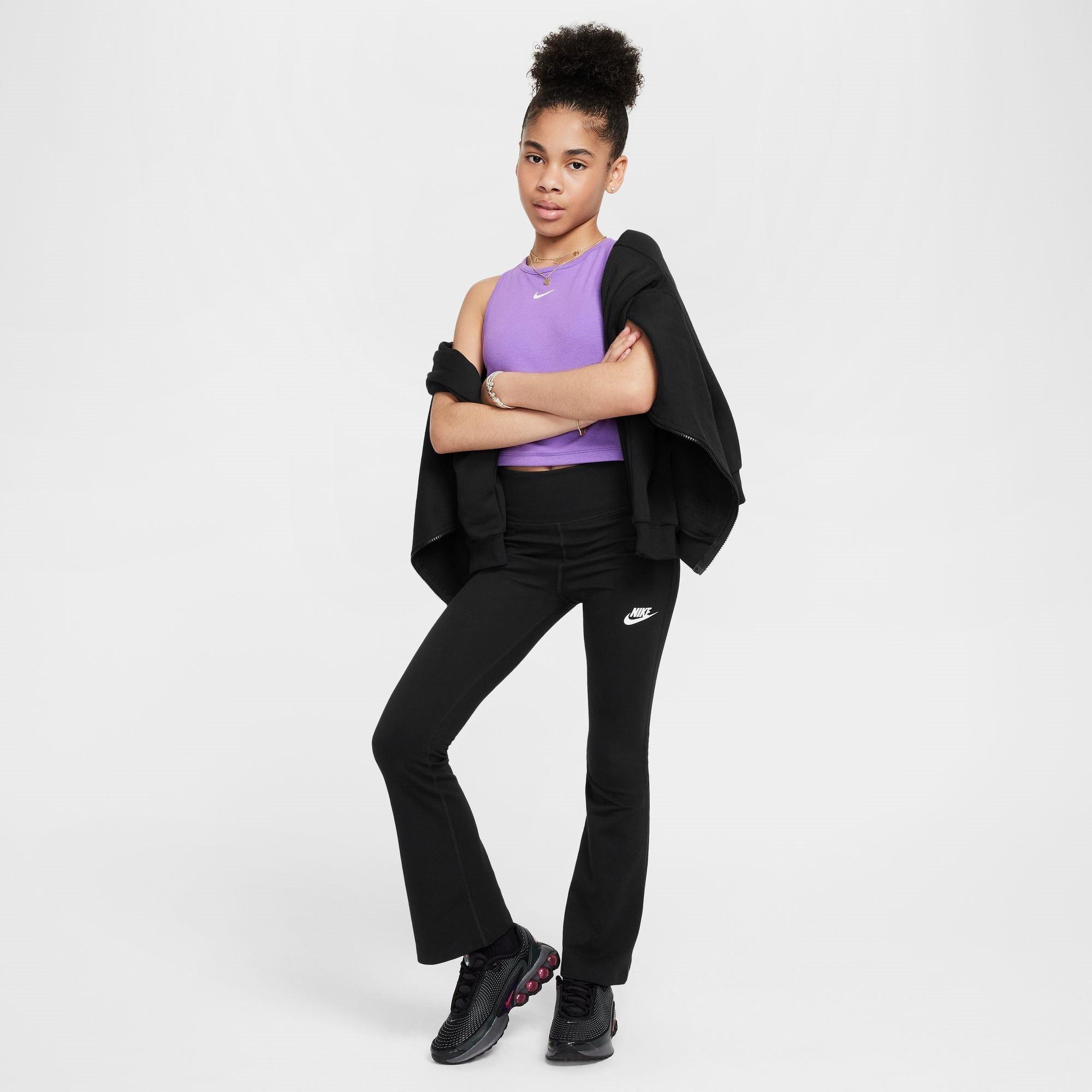 Crno/Bijelo - Nike - Sportswear Favorites Big Kids' (Girls') Flared Leggings - 5