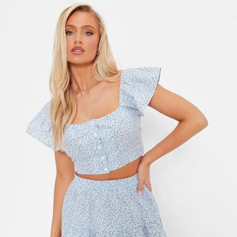I Saw It First ISAWITFIRST Floral Print Crop Top Co-Ord