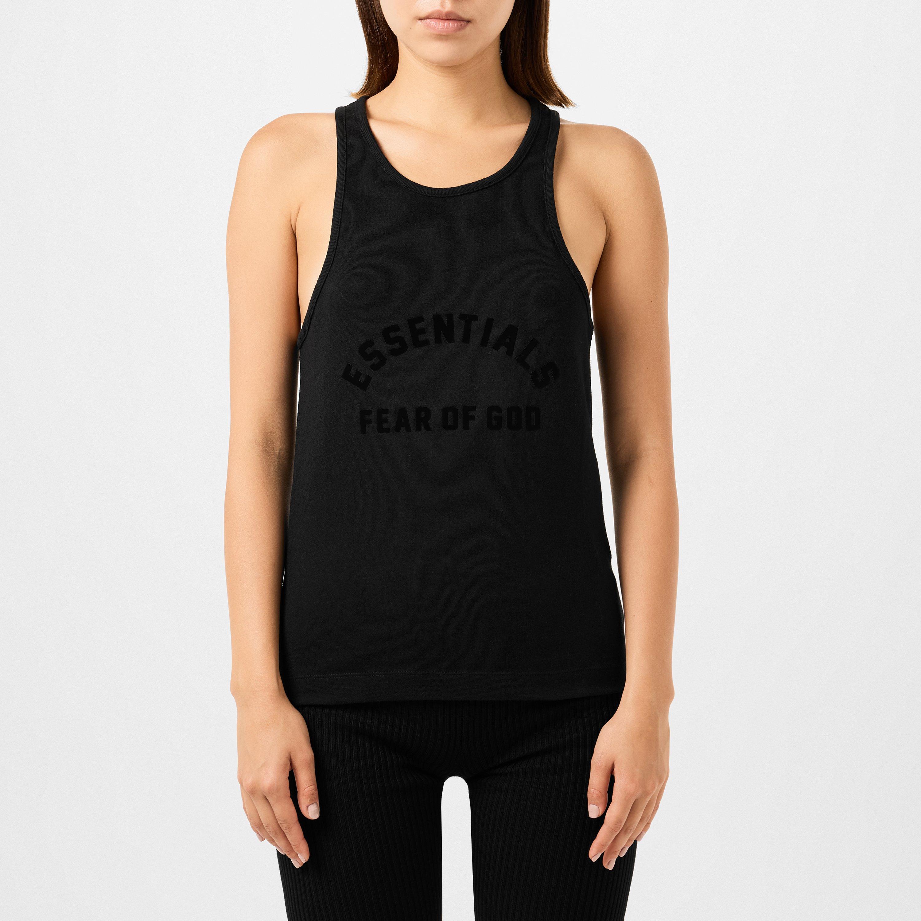 Jet Black - Fear Of God Essentials - Logo Printed Tank Top - 1