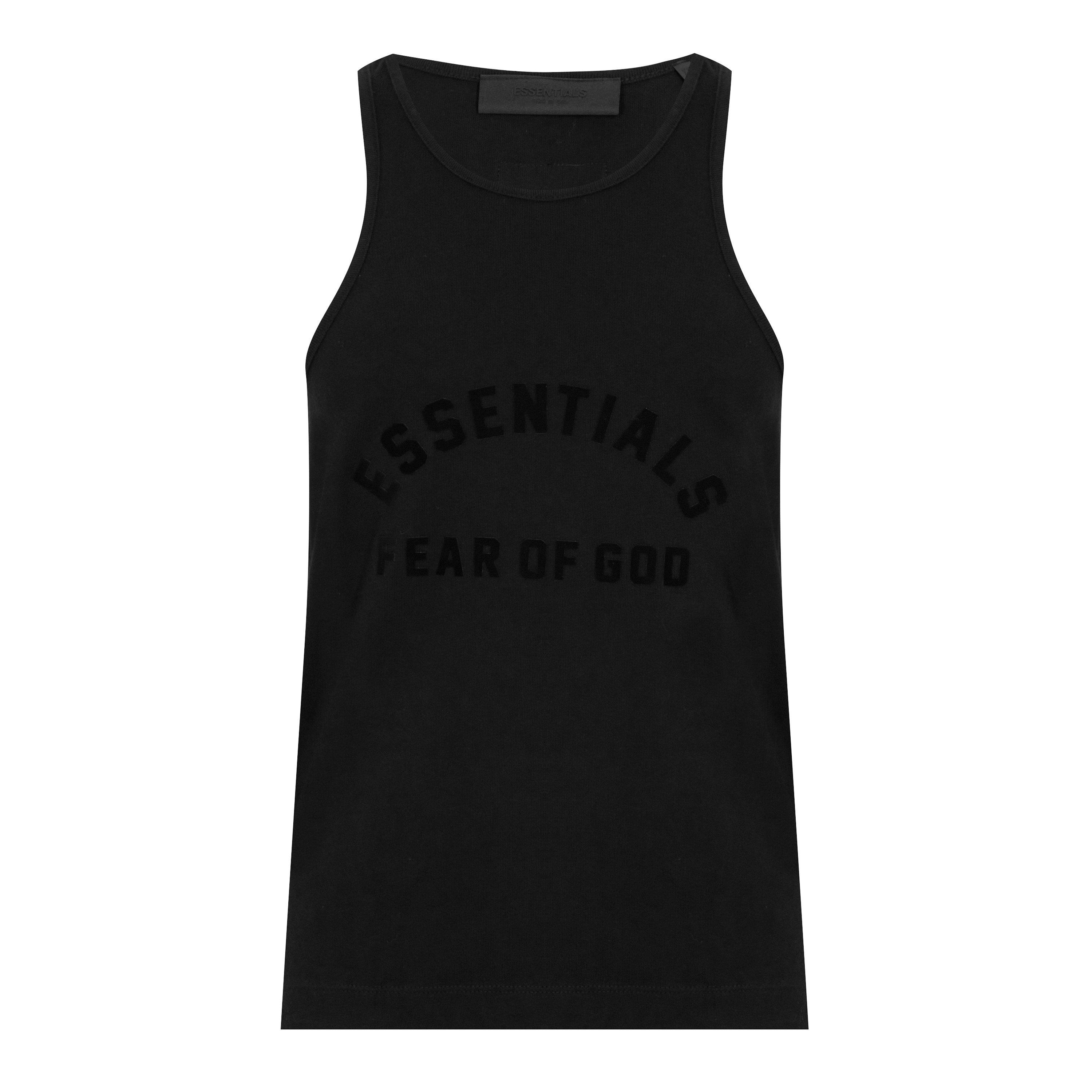 Jet Black - Fear Of God Essentials - Logo Printed Tank Top - 5