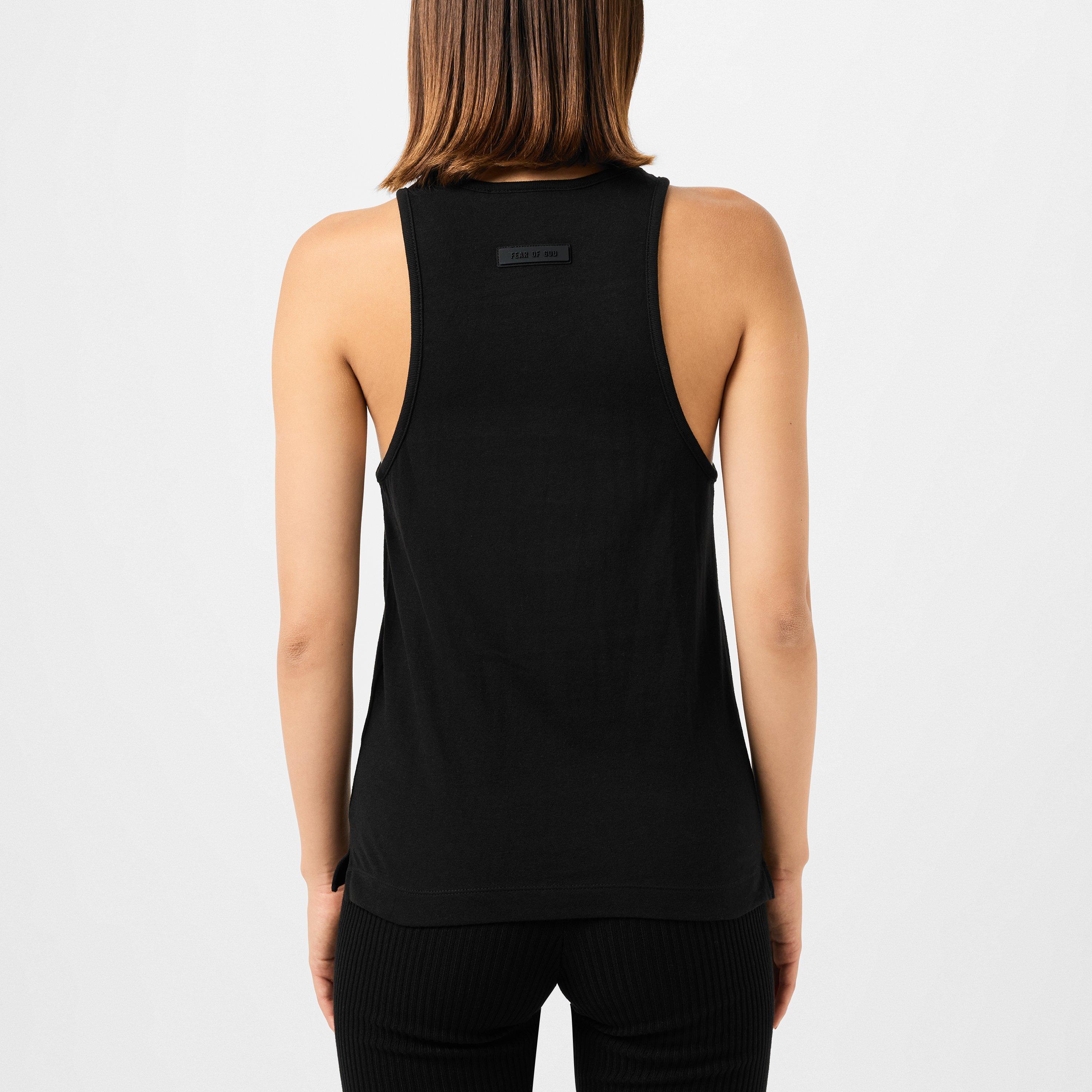 Jet Black - Fear Of God Essentials - Logo Printed Tank Top - 3