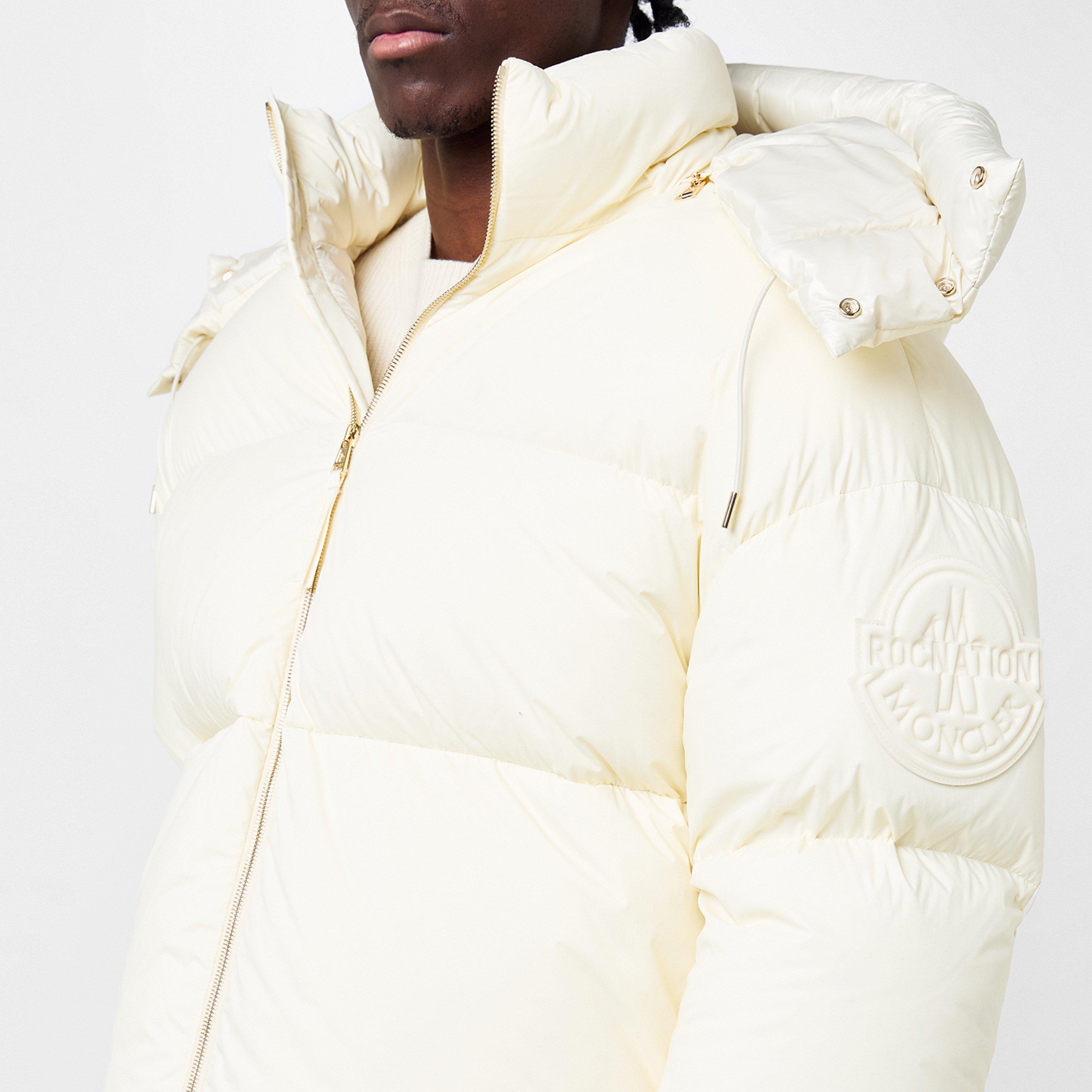 White 04B - Moncler X Roc Nation Jay-Z - Men's Antila Down Hooded Long Sleeve Short Puffer Jacket - 3