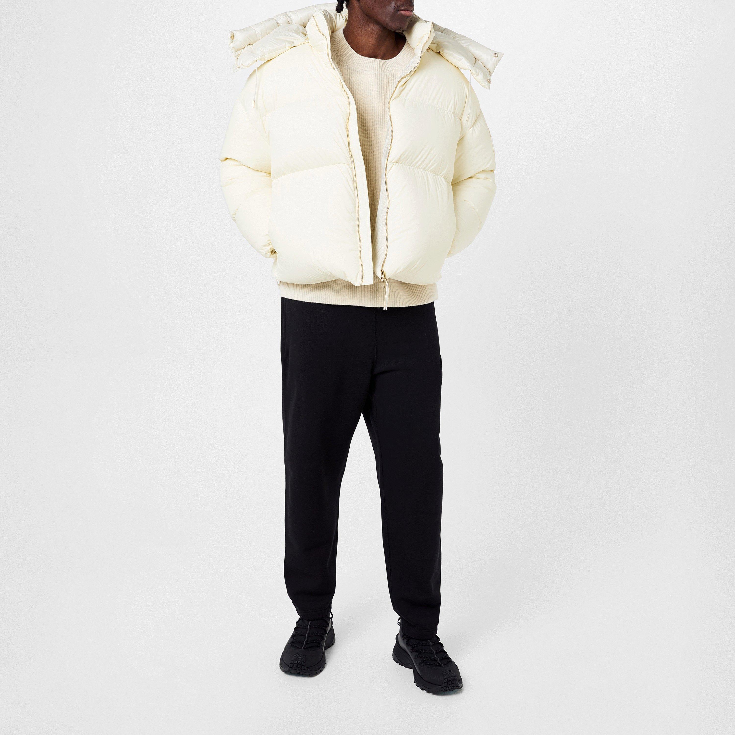 White 04B - Moncler X Roc Nation Jay-Z - Men's Antila Down Hooded Long Sleeve Short Puffer Jacket - 4