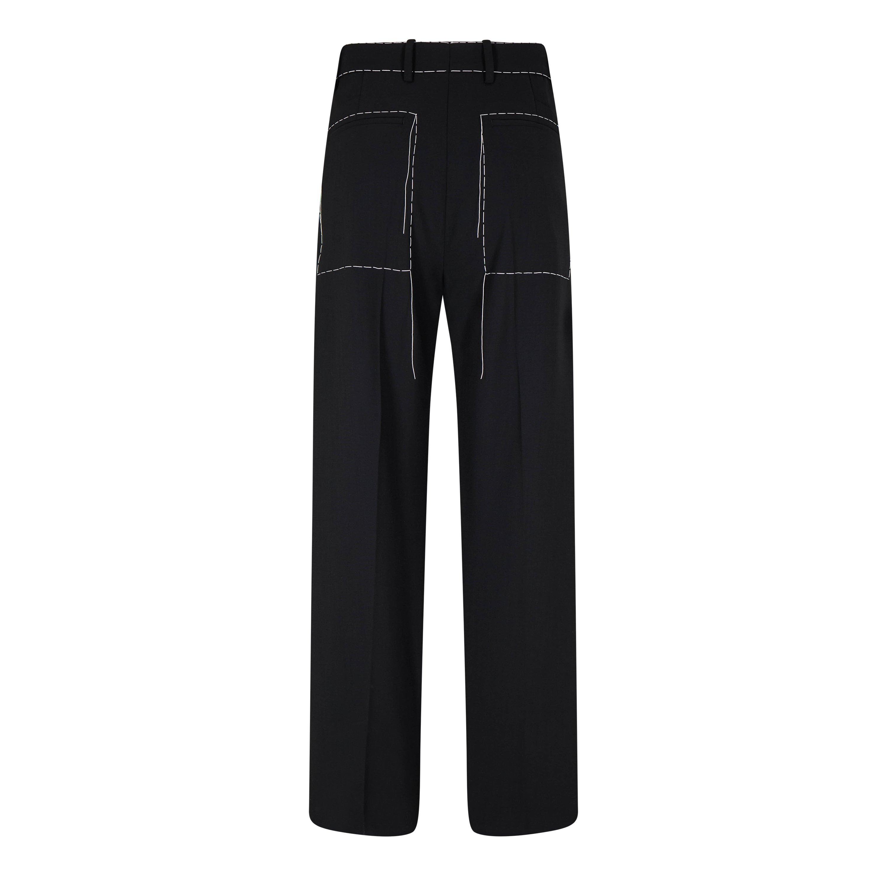 Preto/Branco - Off White - Stitch Zip Trousers - 2