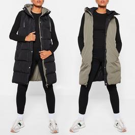 I Saw It First ISAWITFIRST Reversible Hooded Padded Gilet