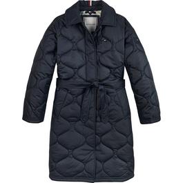 Tommy Hilfiger Quilted Long Trench Coat Junior