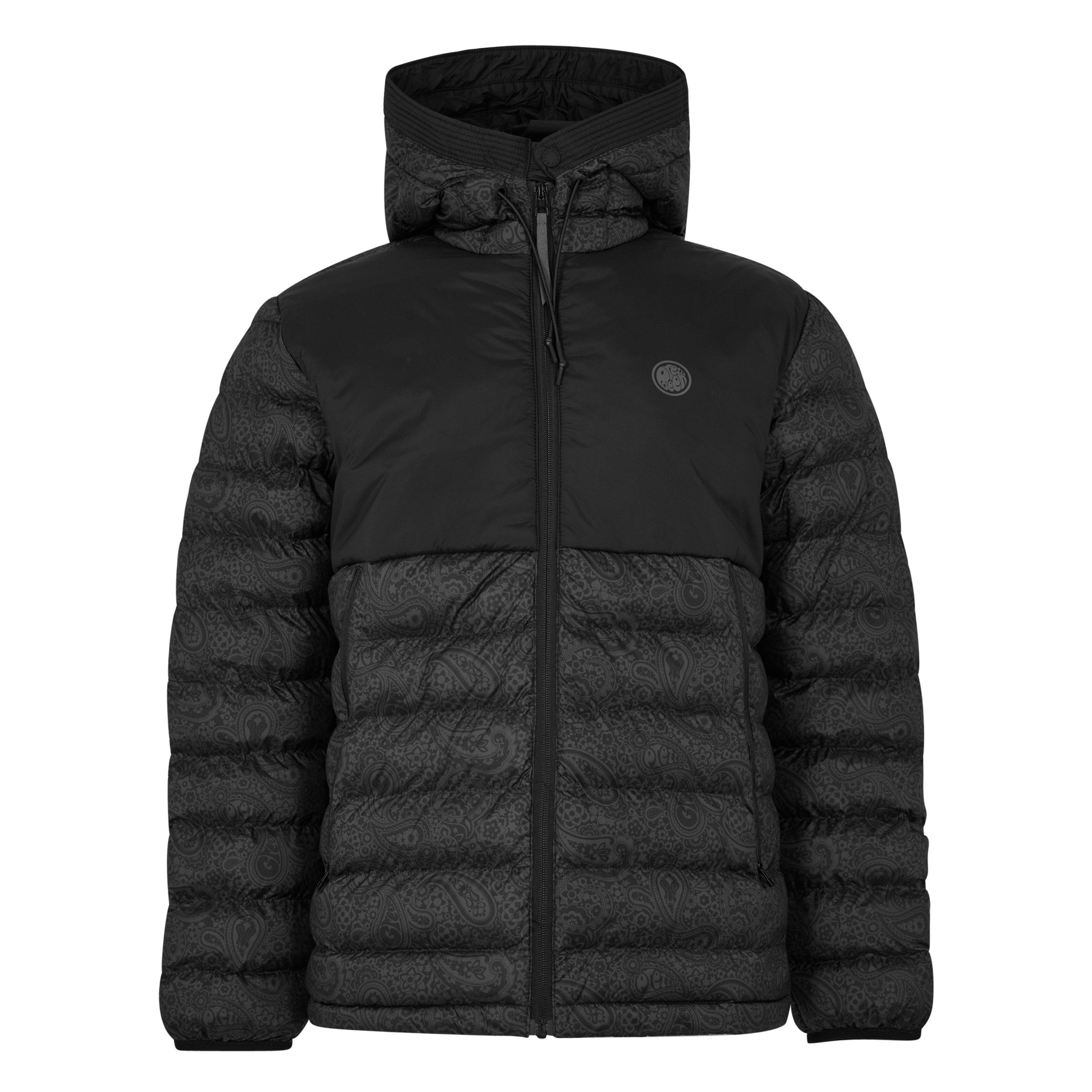 Zwart - Pretty Green - Men's Hollen Paisley Cotton Long Sleeve Quilted Jacket - 1