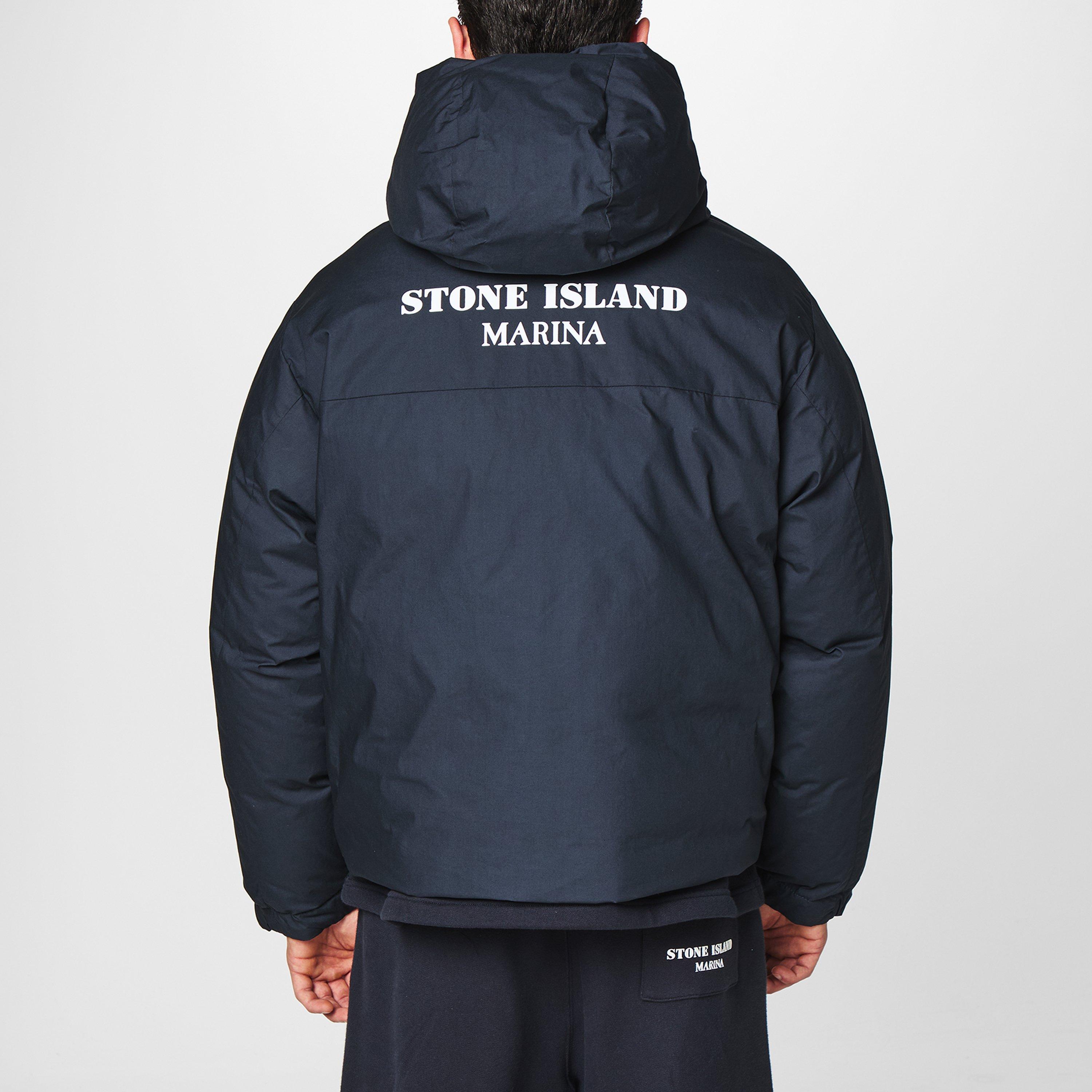 Stone Island Marina Hooded Down Jacket Short Puffer Jackets Cruise Fashion