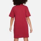 Noble Red/White - Nike - Sportswear Futura Junior Girls T Shirt Dress - 2