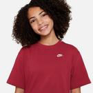 Noble Red/White - Nike - Sportswear Futura Junior Girls T Shirt Dress - 3