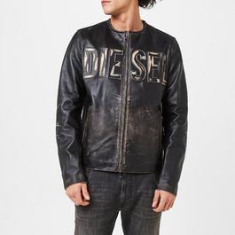 Diesel Leather Logo Jacket