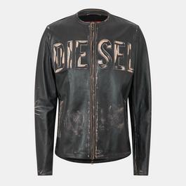 Diesel Leather Logo Jacket