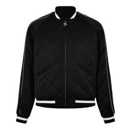 Palm Angels Logo Embroidered Quilted Jacket