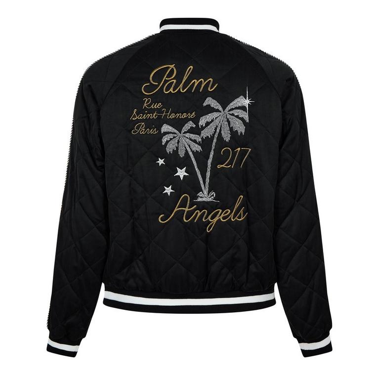 Palm Angels | Logo Embroidered Quilted Jacket | Bomber Palm Angels | Logo Embroidered Quilted Jacket | Bomber