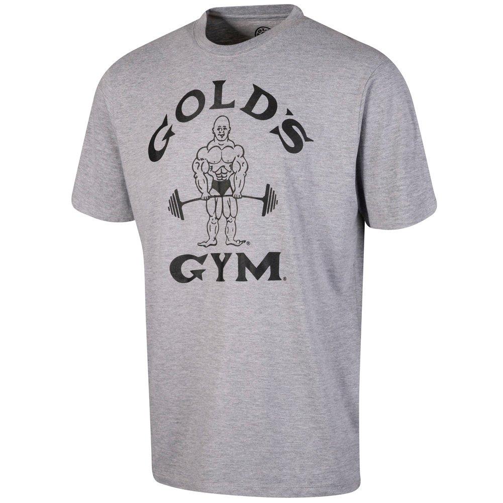 Lt Grey Marl - Golds Gym - Men's Classic Joe Short-Sleeve Performance Gym Top - 1