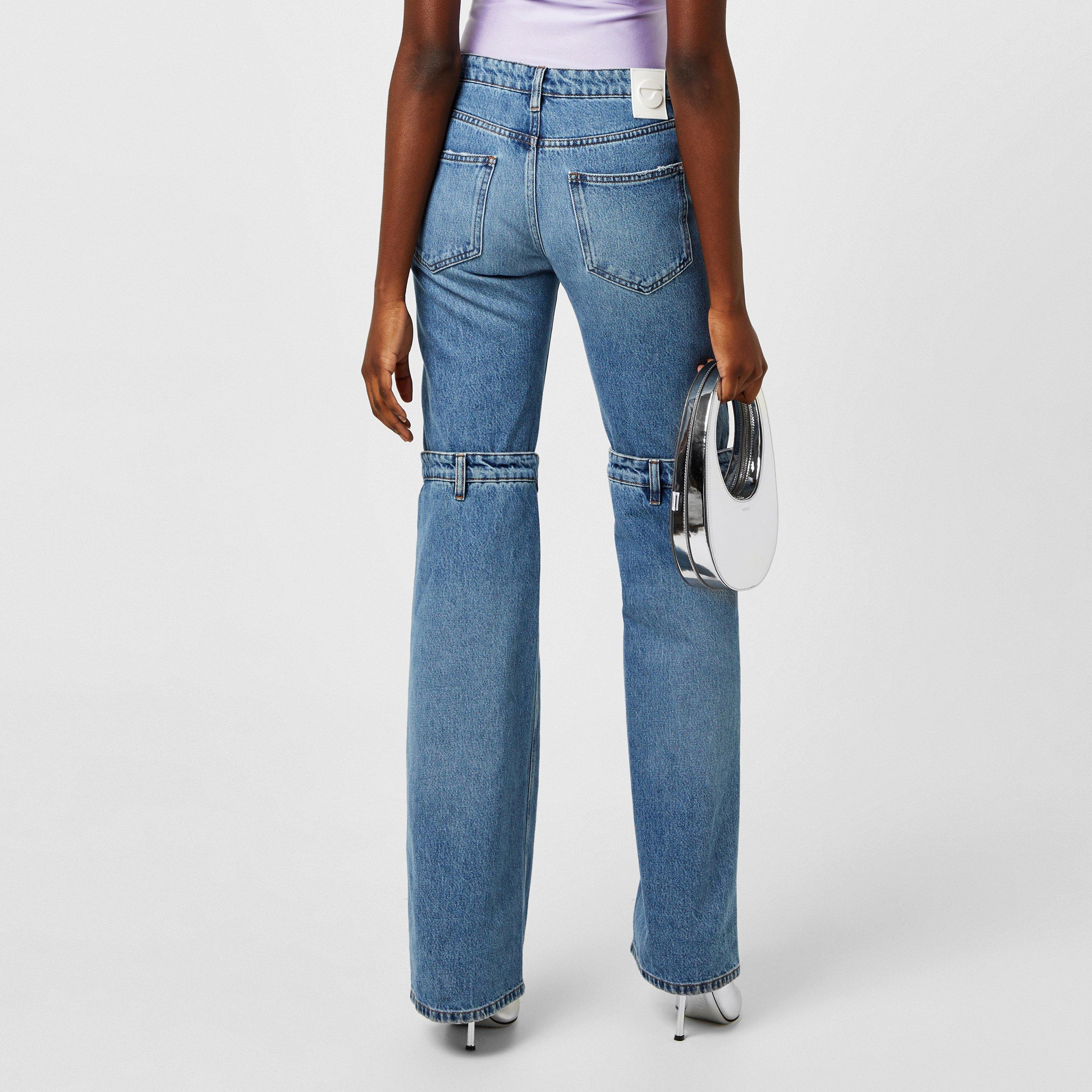 Washed Blue - Coperni - Open Knee Jeans - 2