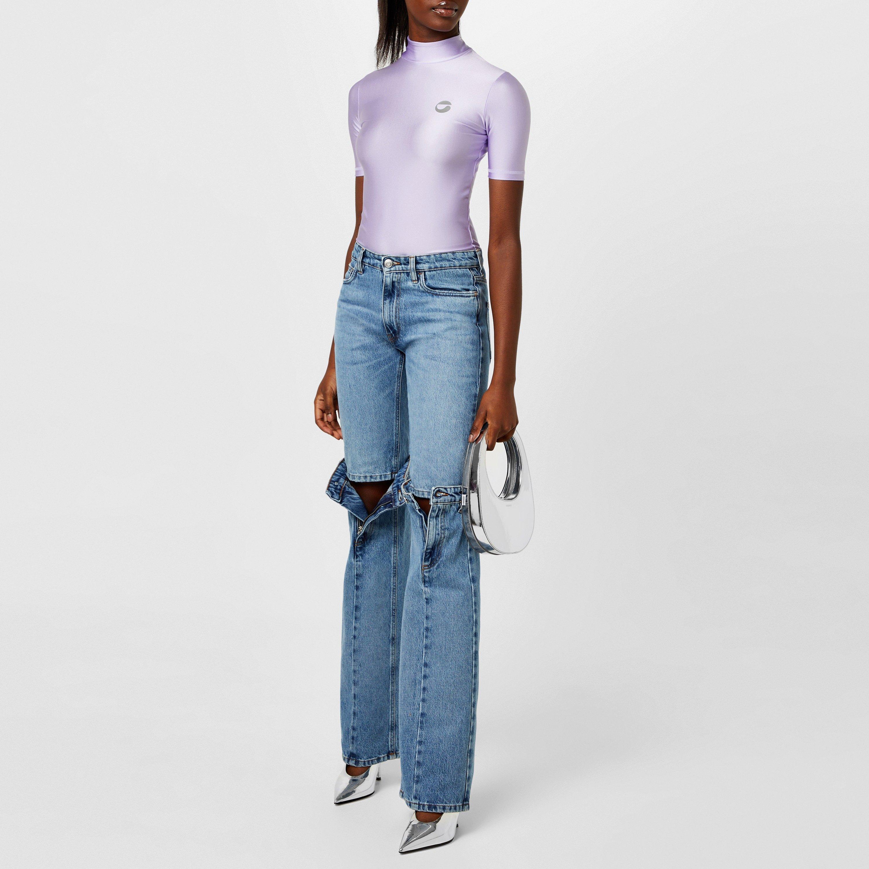 Washed Blue - Coperni - Open Knee Jeans - 3