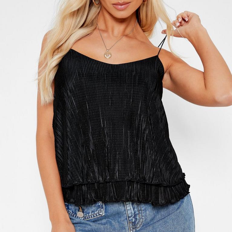 NEGRO - I Saw It First - ISAWITFIRST Plisse Layered Cami Top - 4