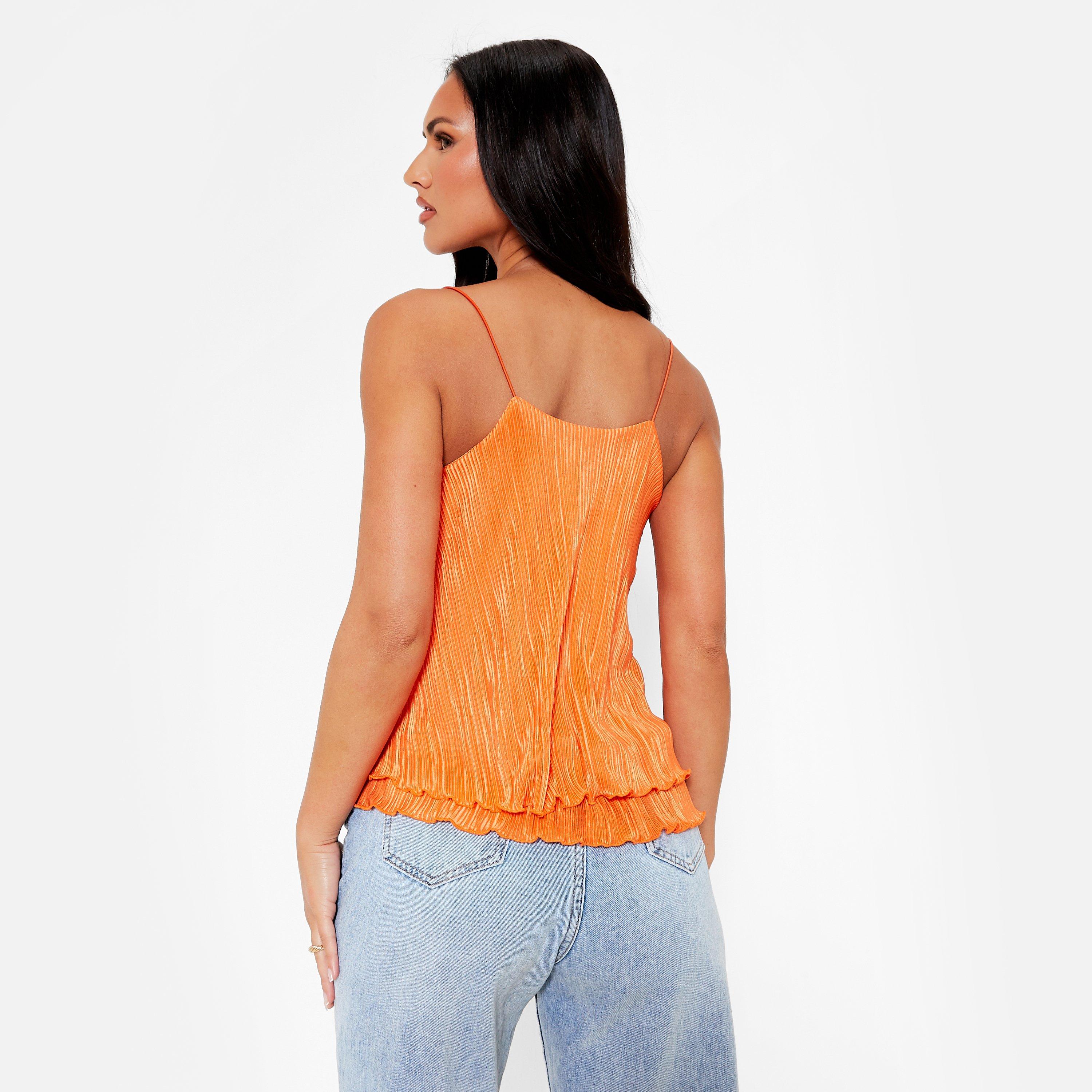 ORANGE - I Saw It First - Plisse Layered Cami Top - 5