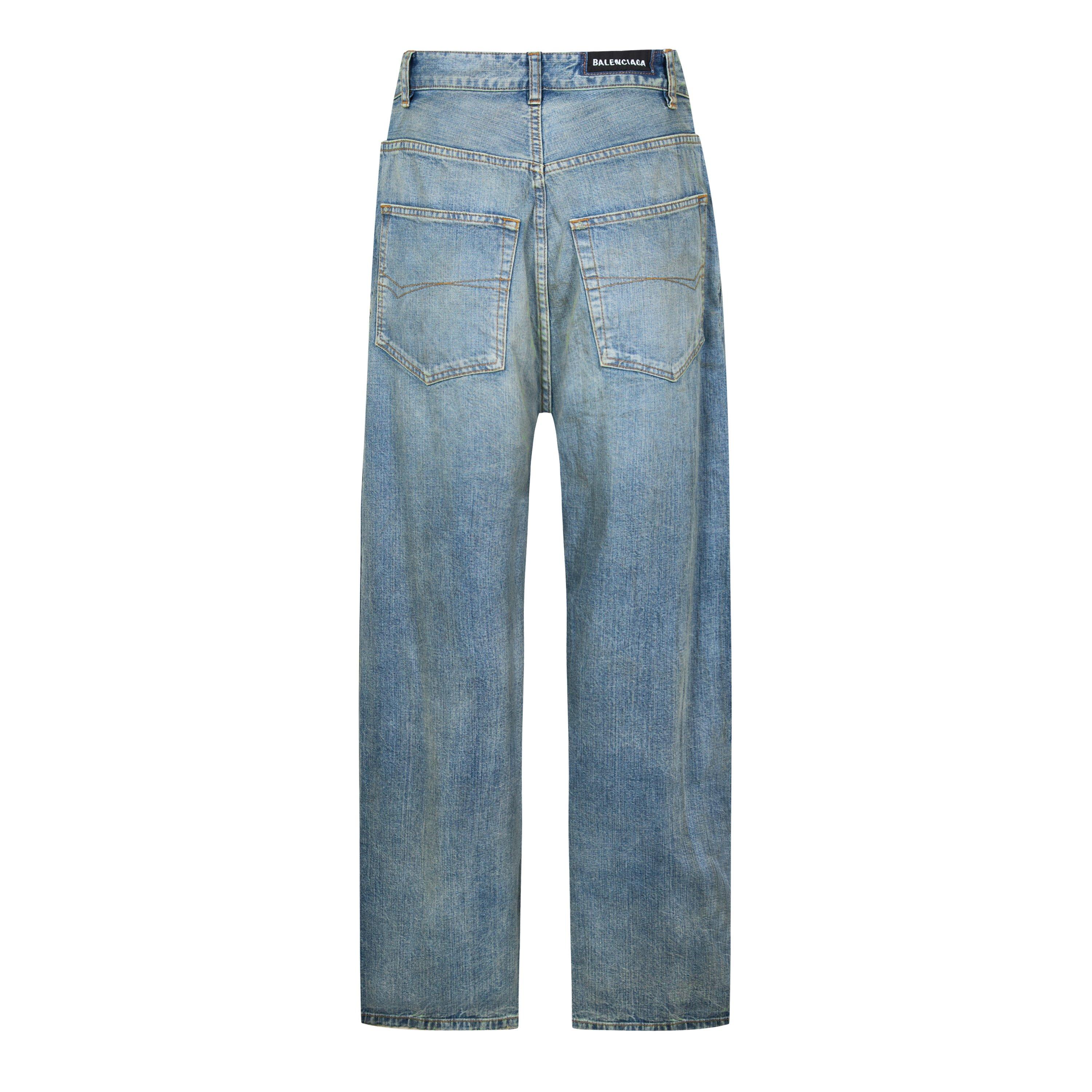 Balenciaga Double Front Effect Denim Jeans | Cruise Fashion