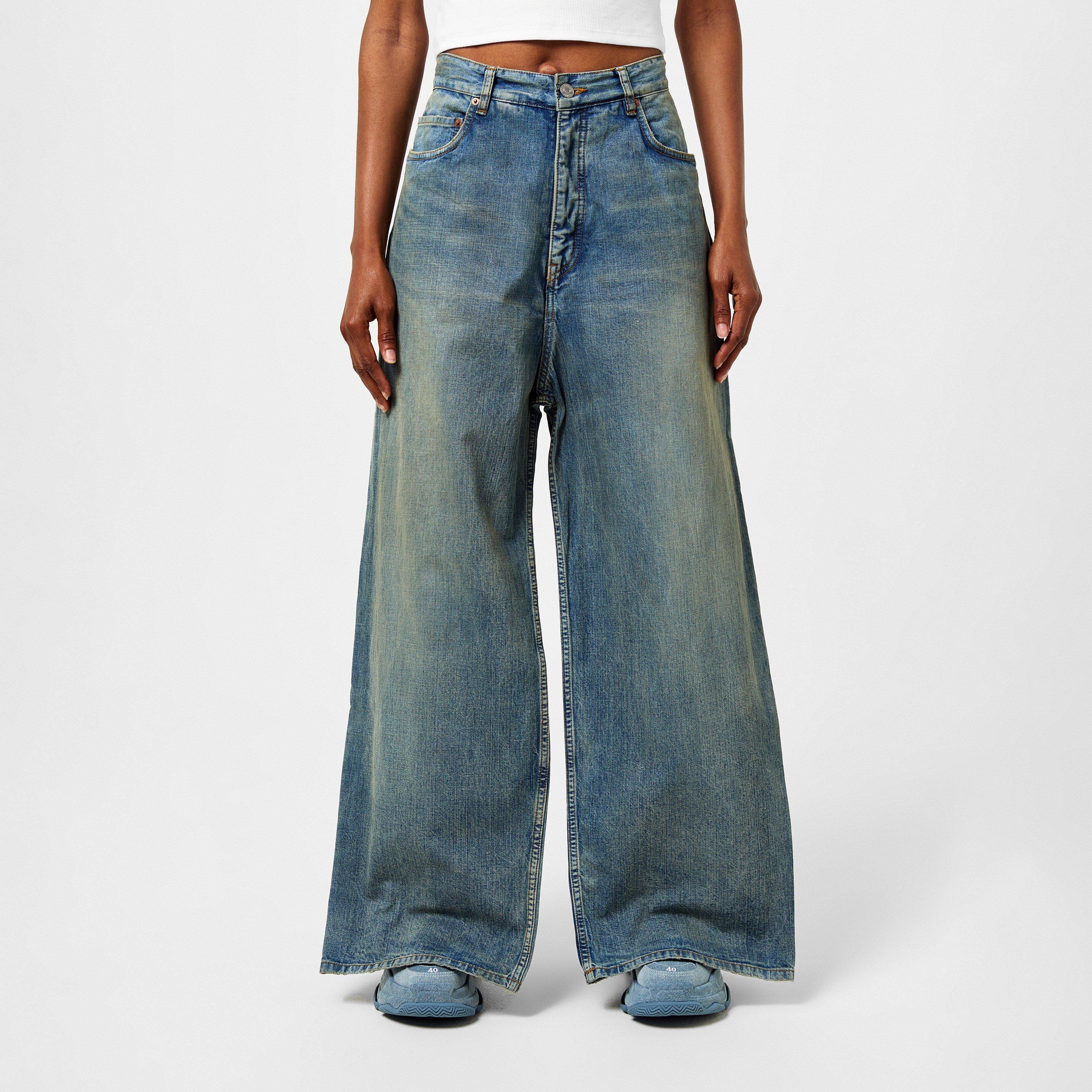 Balenciaga Double Front Effect Denim Jeans | Cruise Fashion