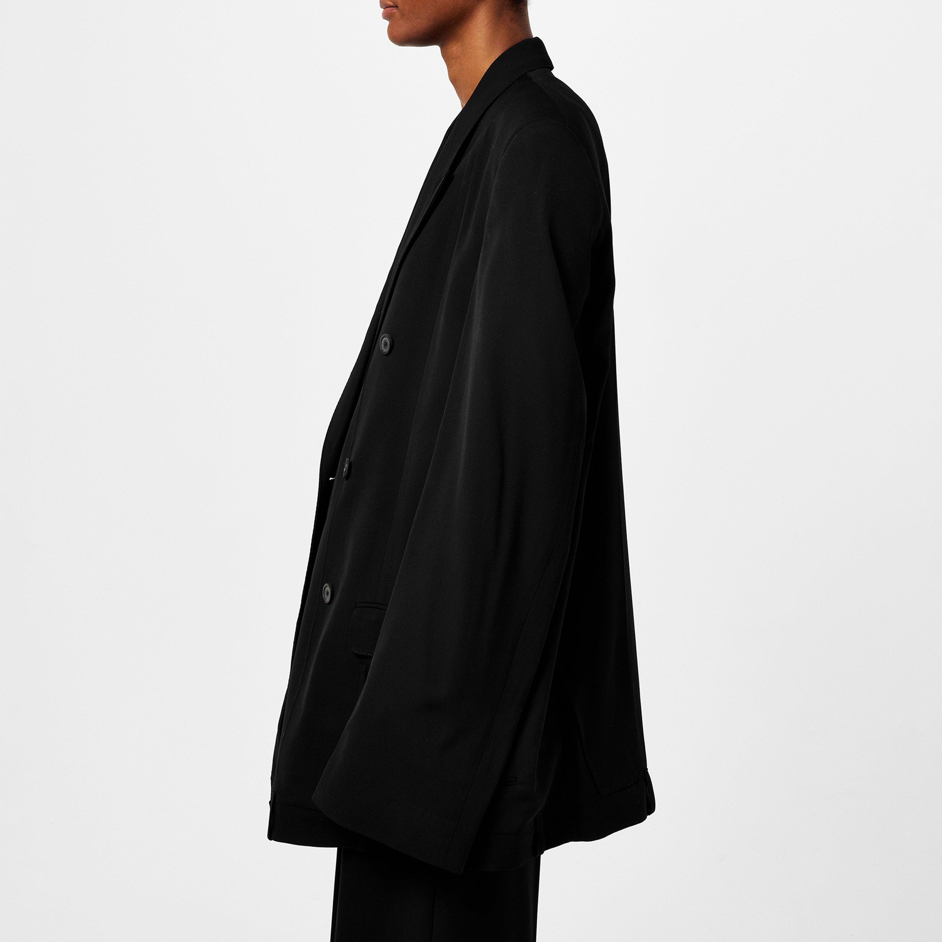 Black - Balenciaga - Double-Breasted Wool-Twill Blazer - 2