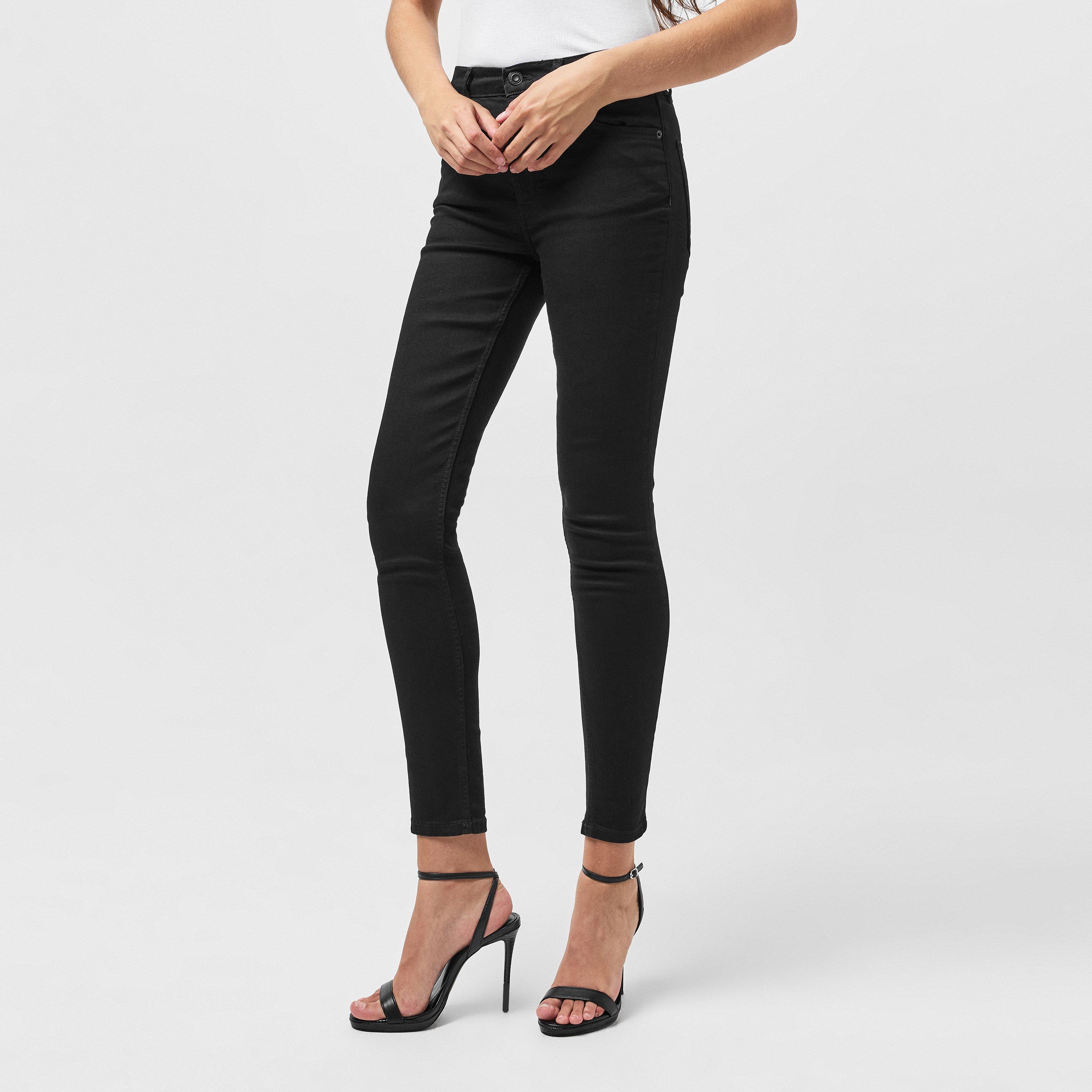 01-Black - French Connection - Women's Mid Rise Rebound Skinny Jeans - 3