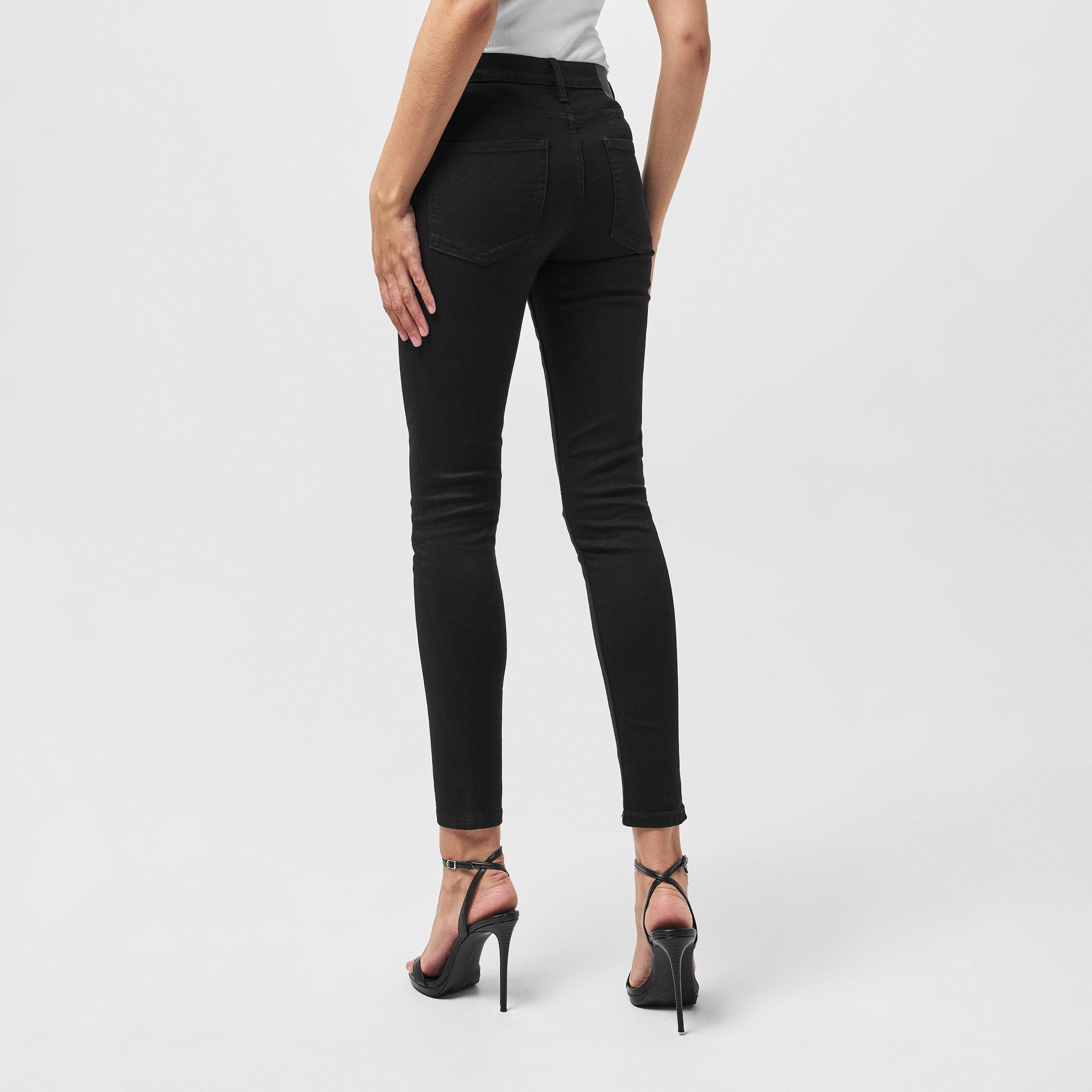 01-Black - French Connection - Women's Mid Rise Rebound Skinny Jeans - 4