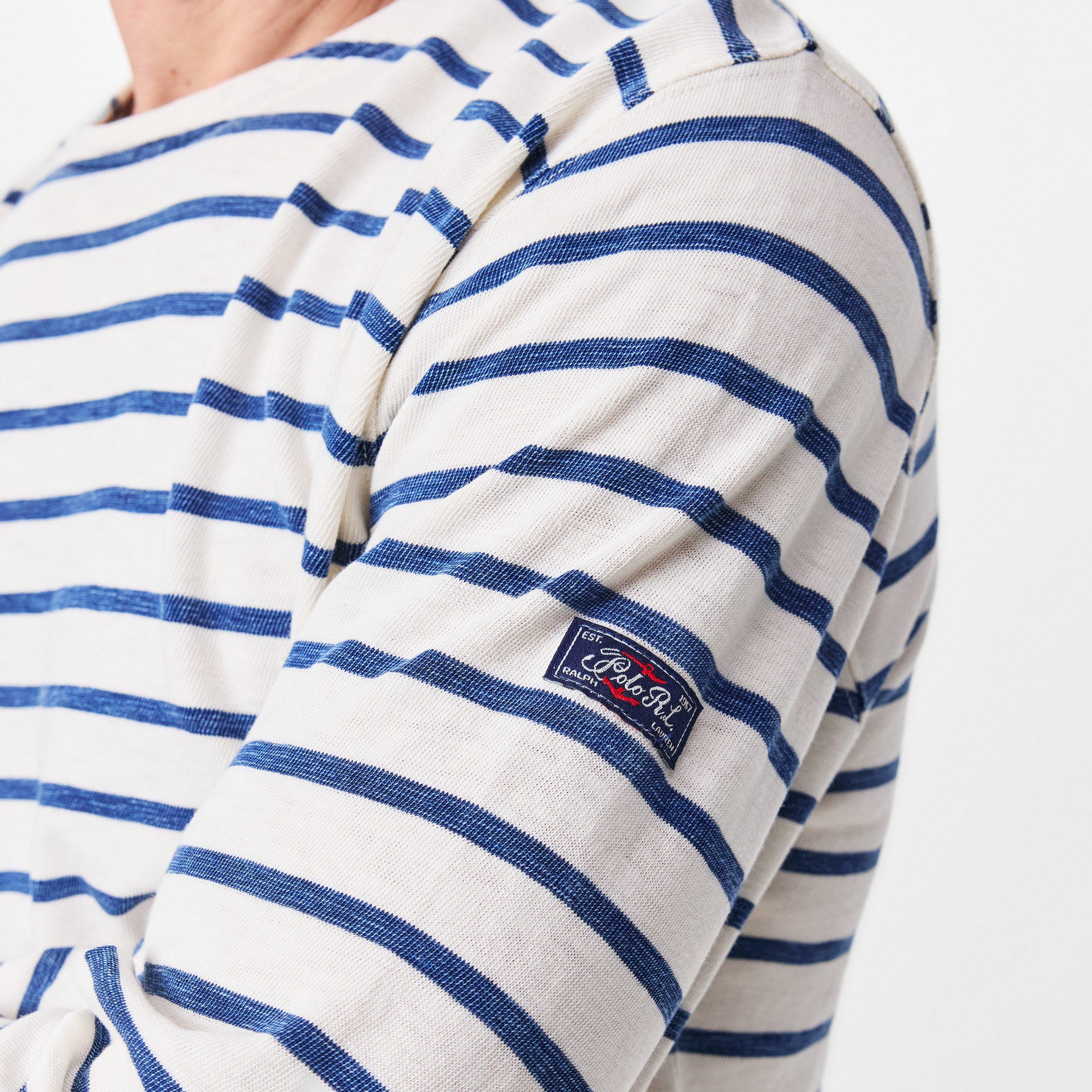 Grey/Indigo - Polo Ralph Lauren - Striped Long T-Shirt - 4