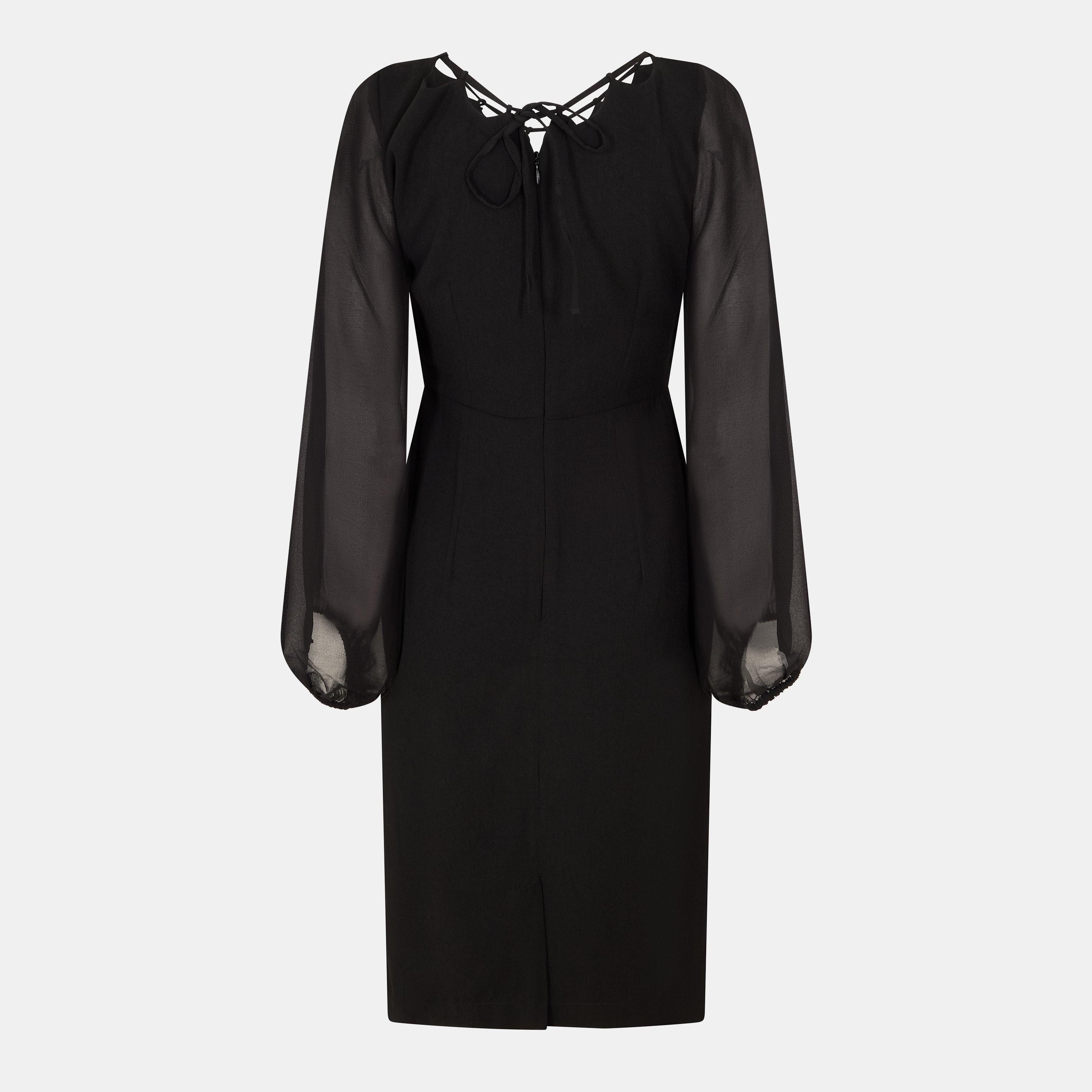 01-Blackout - French Connection - Women's Addinala Crepe Mini Dress - 2