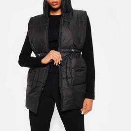 I Saw It First ISAWITFIRST Drawstring Waist Double Pocket Padded Gilet