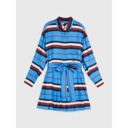 Tommy Hilfiger Thl Stripe Pleated Shirt Dress