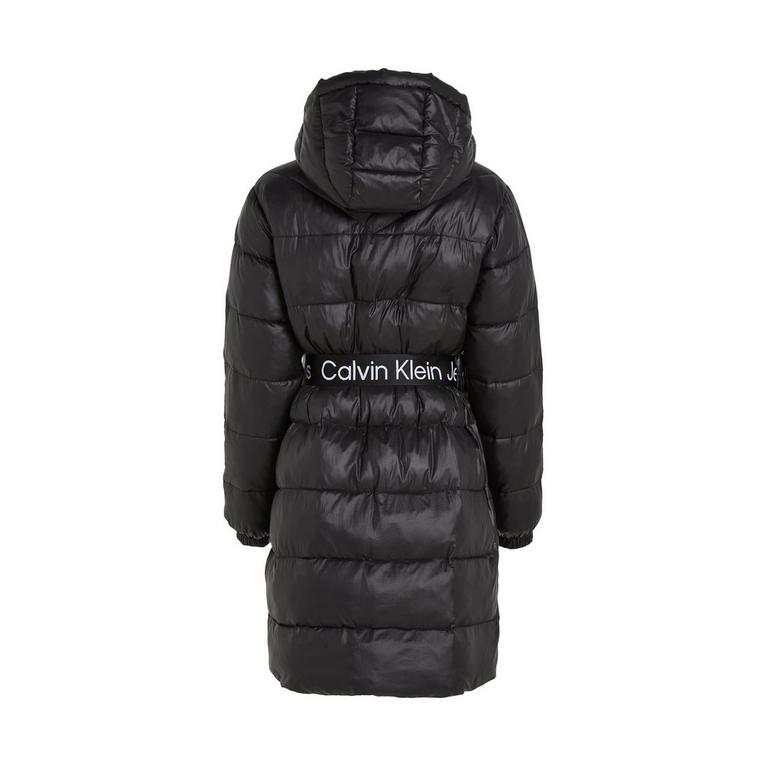 Calvin Klein Jeans LW PADDED LONG FITTED JACKET - Classic coat - ck  black/black - Zalando.de