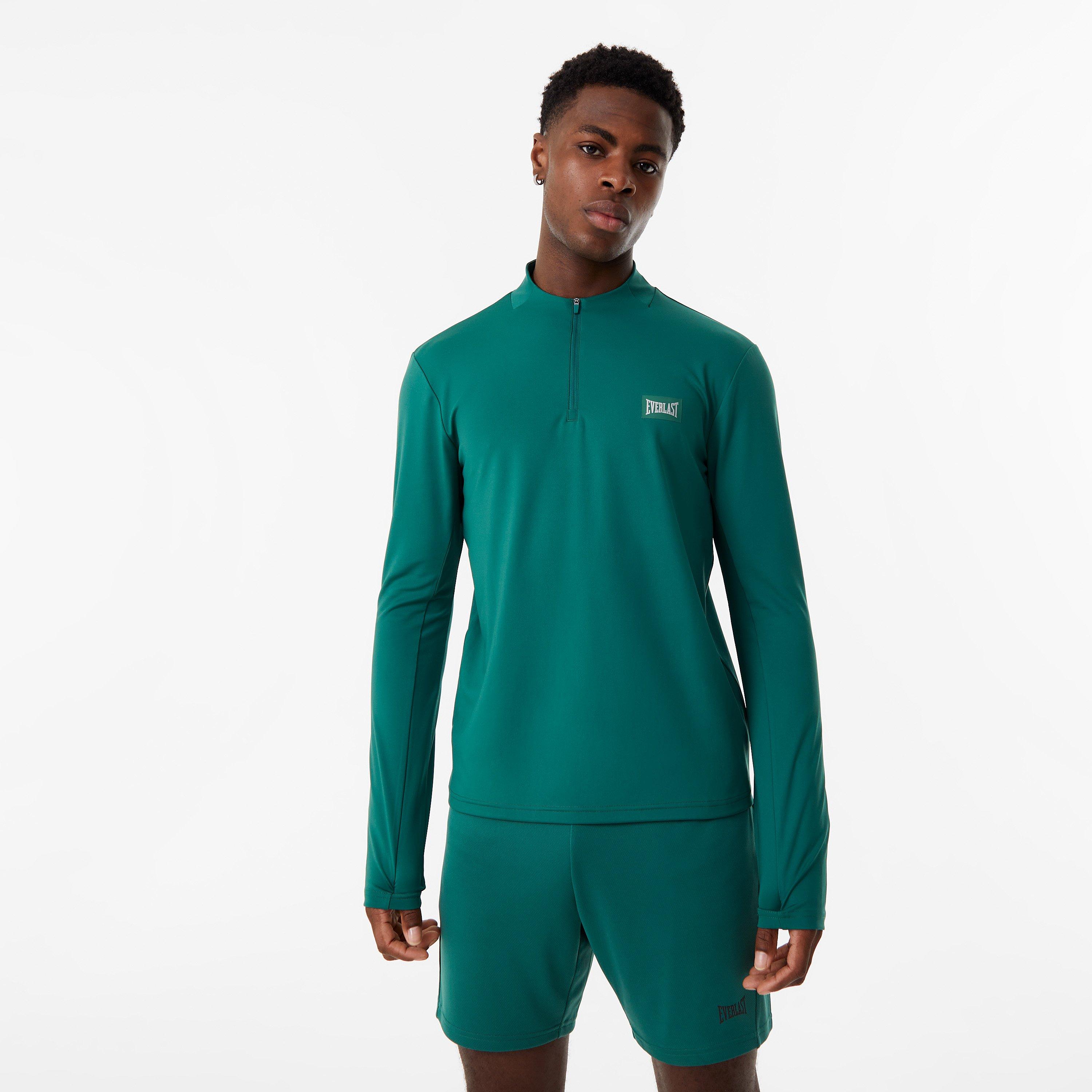 Verde Floresta - Everlast - Half Zip Funnel Neck Top Mens - 3