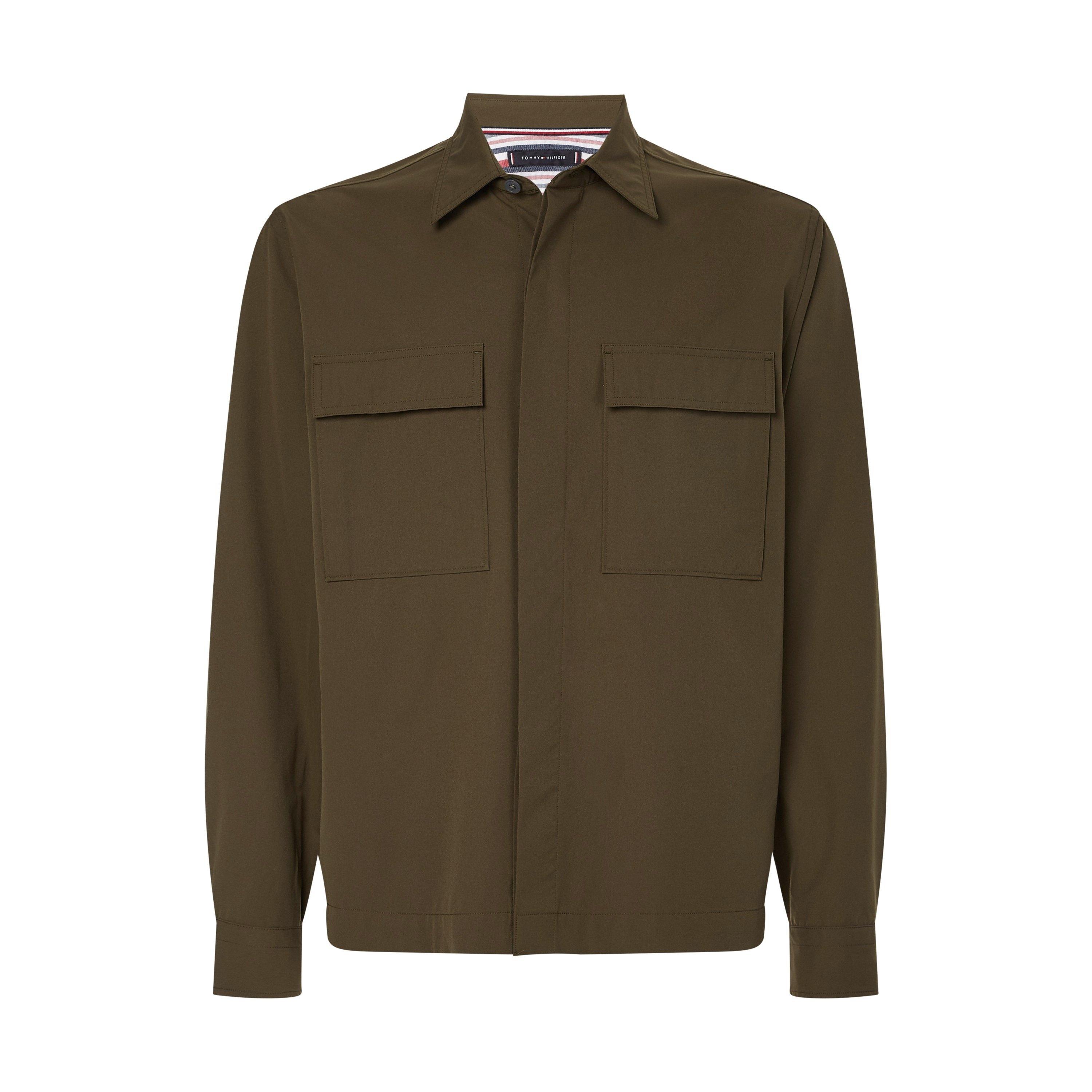 Army Green - Tommy Hilfiger - Men's Utility Long Sleeve Overshirt - 6