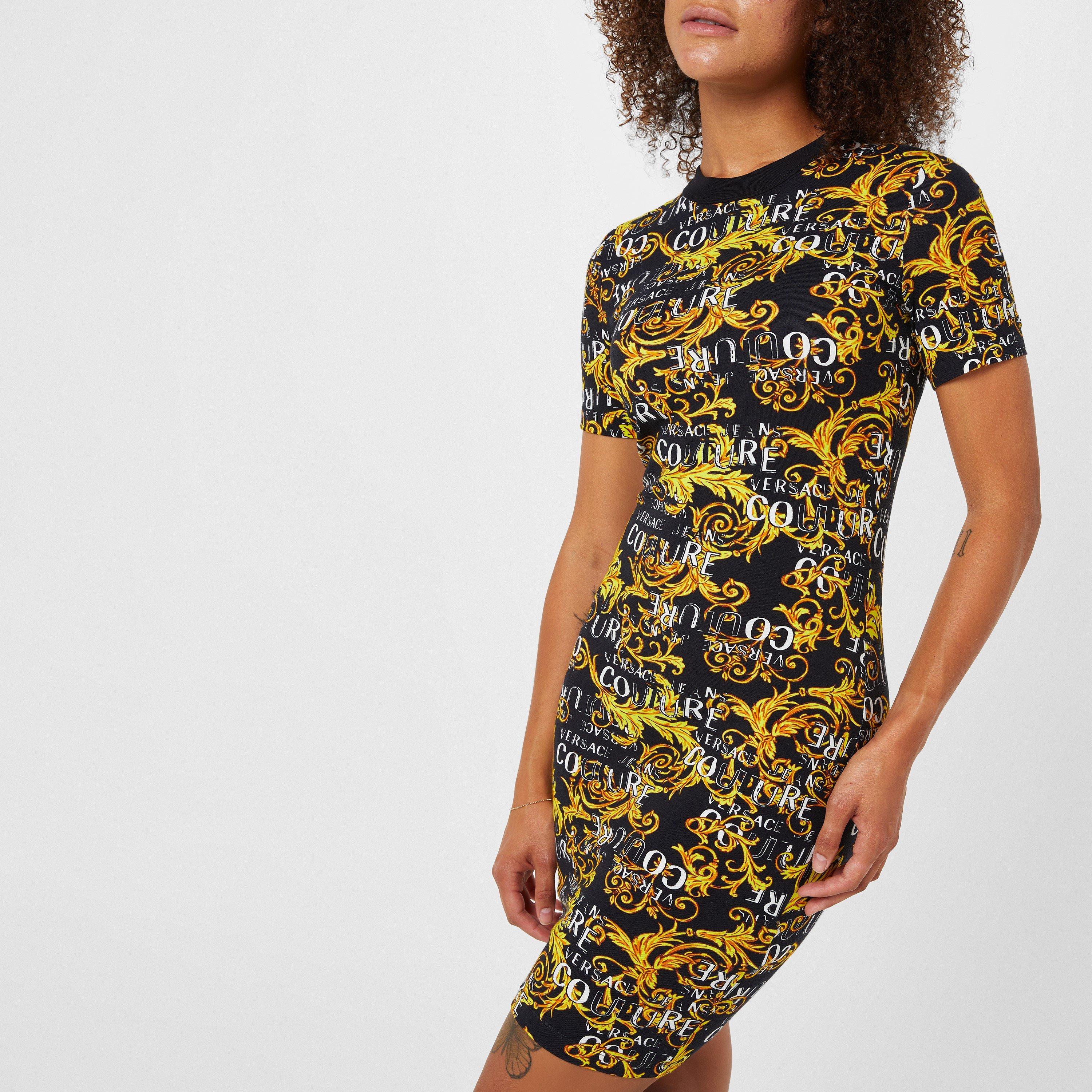 Versace Jeans Couture | Baroque-Print Mini Dress | Mini Dresses | USC