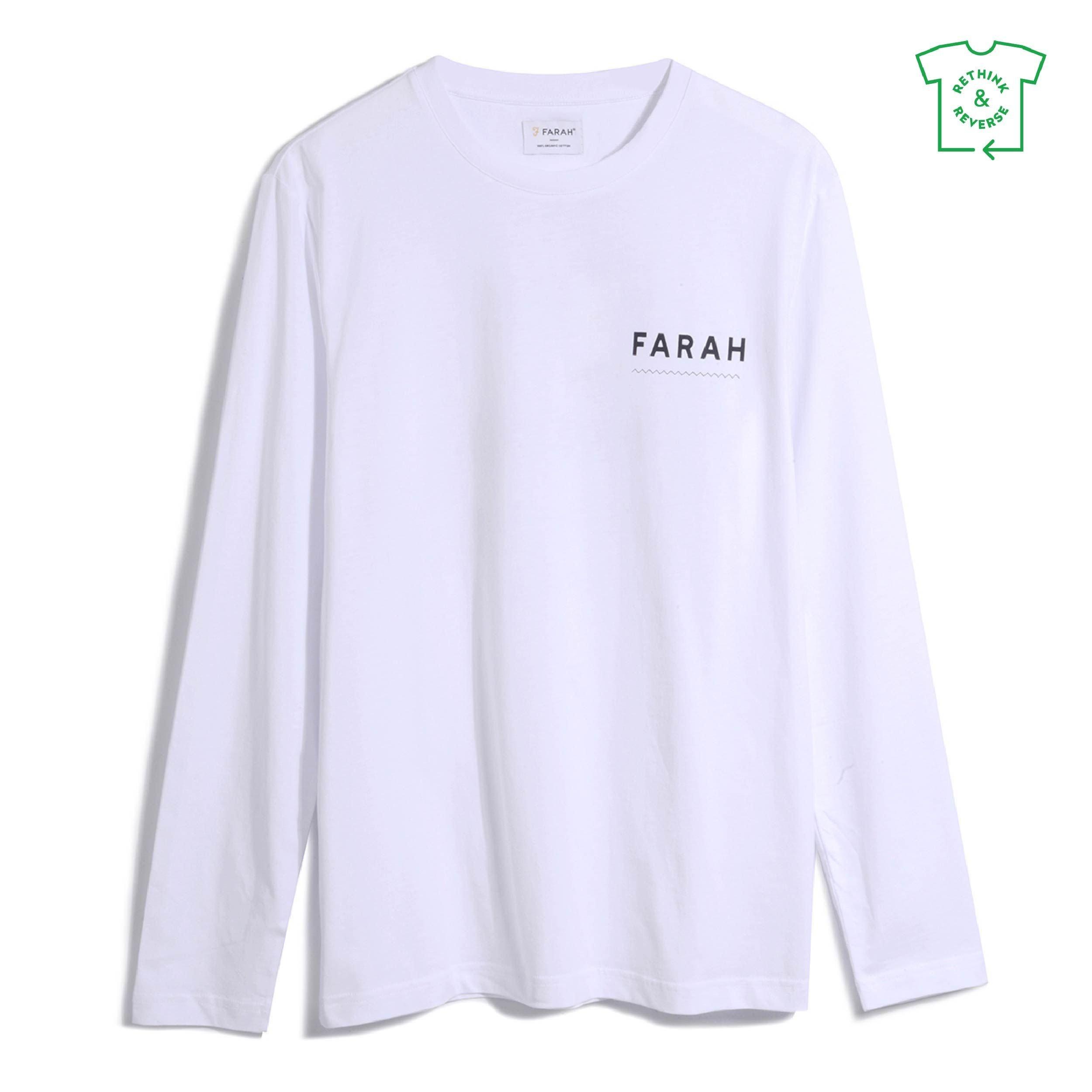 White - Farah - Men's Newland Long-Sleeve T-Shirt - 1