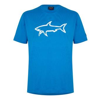Stretch Denim Jeans Textured Shark Graphic T-Shirt