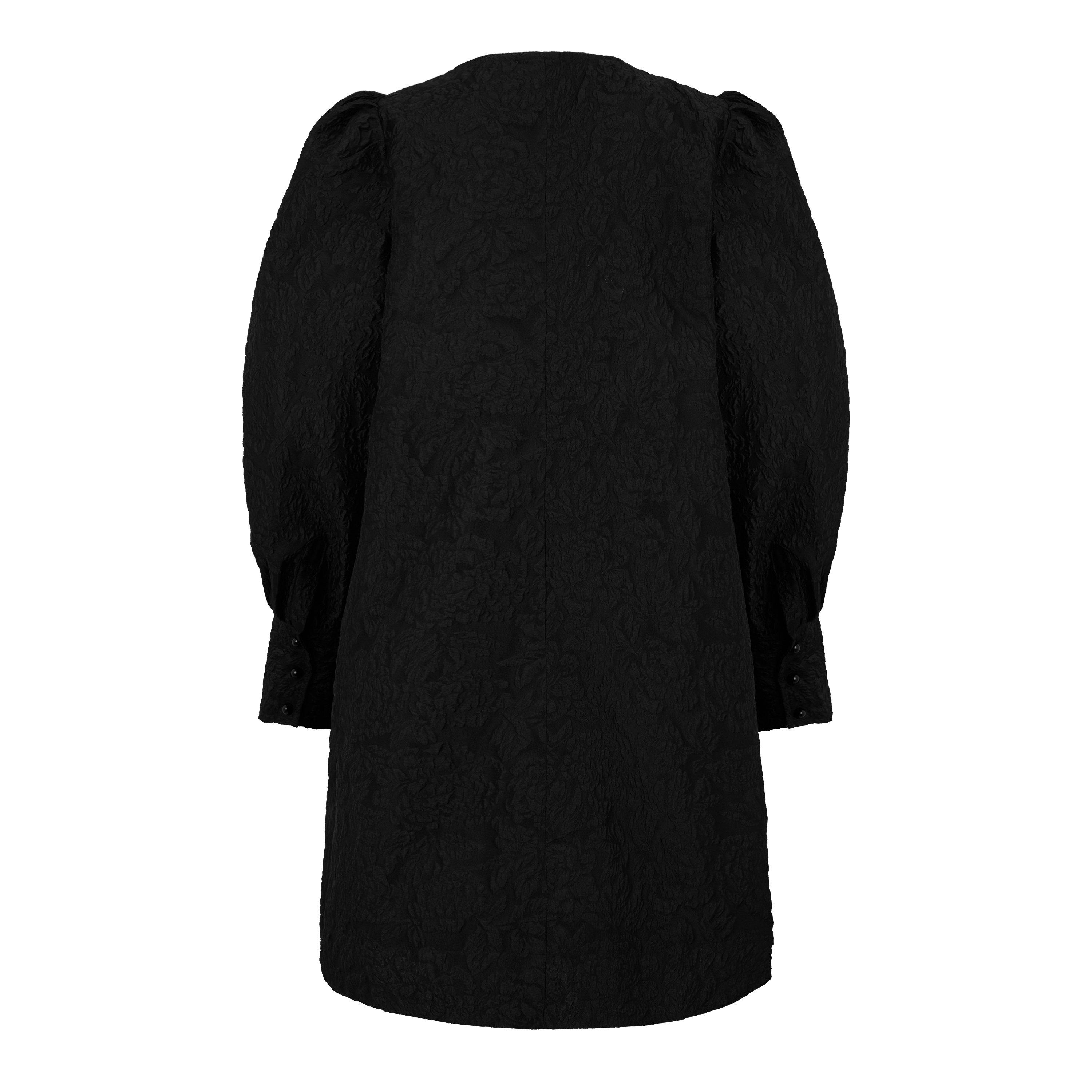 Black - Ganni - Women's Gabriella Short-Sleeve Broderie Mini Dress - 2